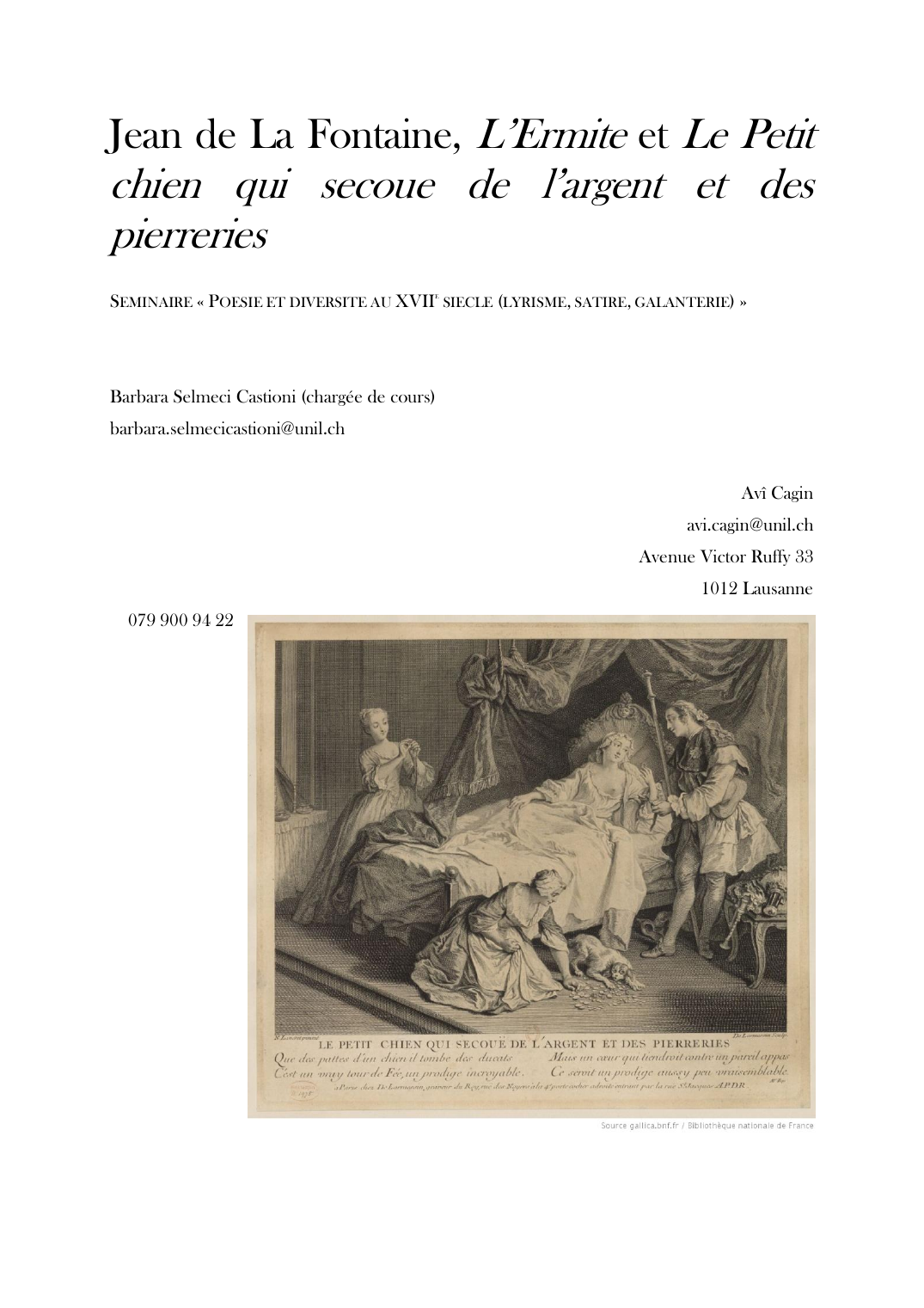 Prévisualisation du document Commentaire composé "L'ermite" de Jean de la Fontaine
