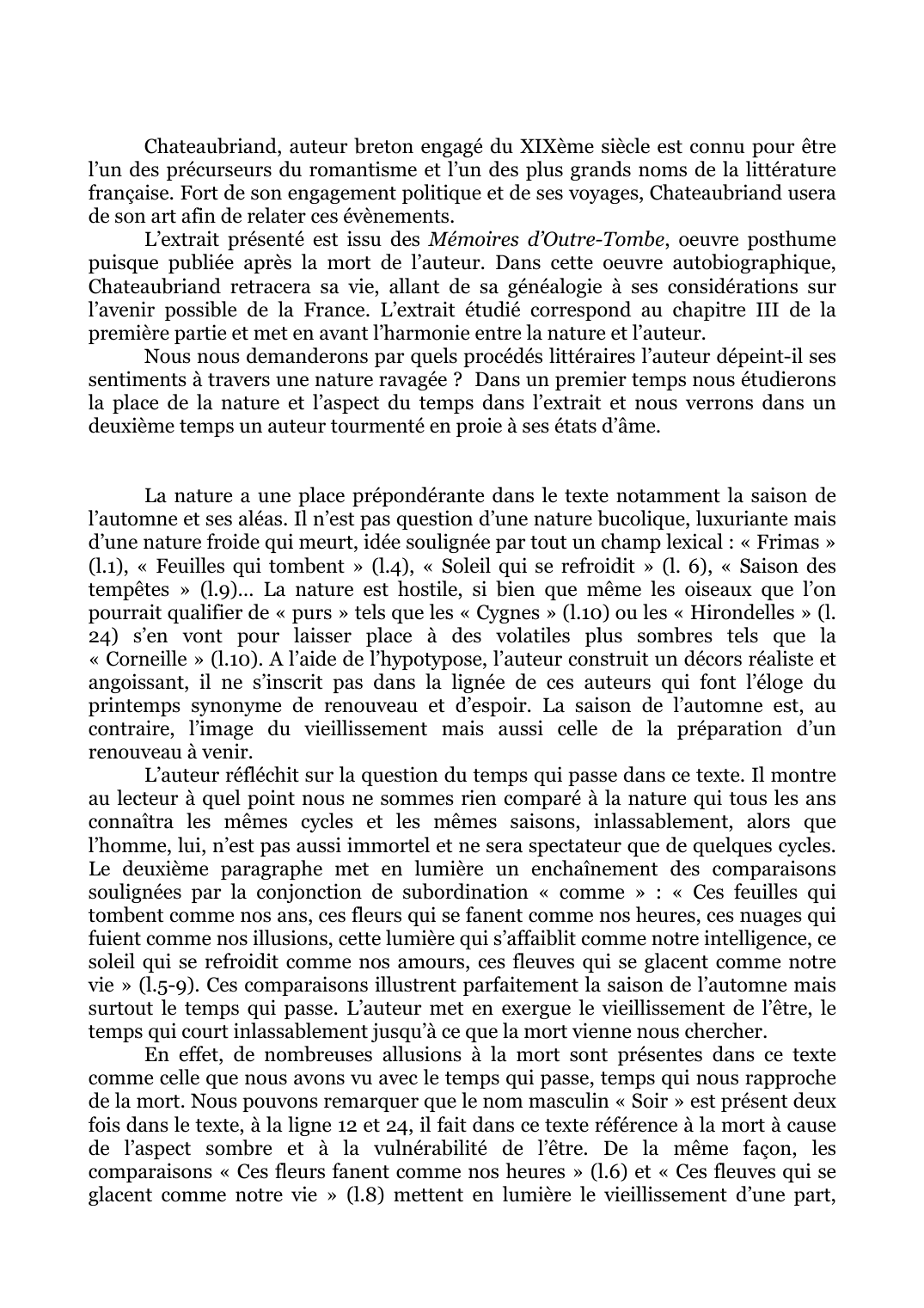Prévisualisation du document Commentaire composé, Mémoire d'outre-tombe, Chateaubriand