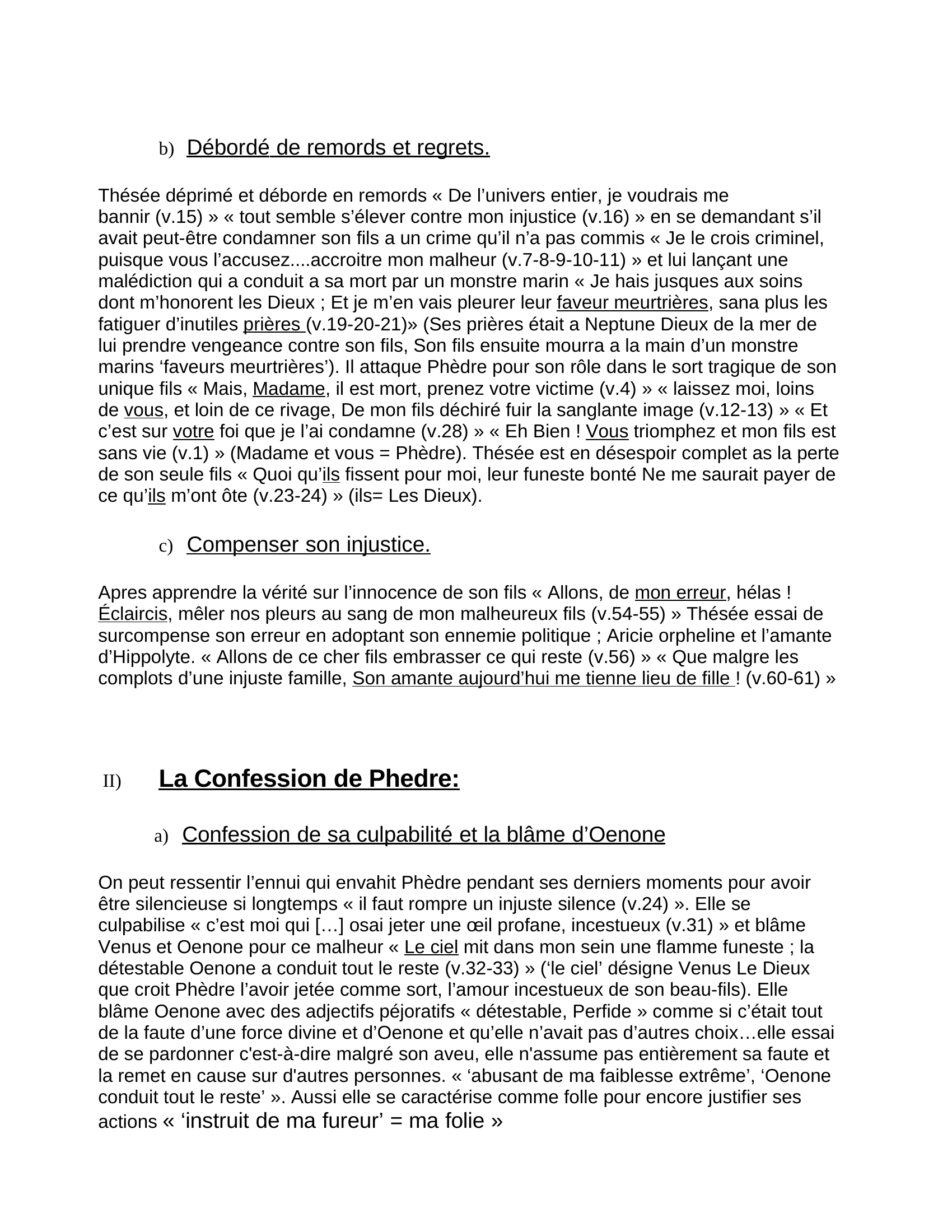 Prévisualisation du document COMMENTAIRE COMPOSE: Phèdre, Acte V, Scène 7.