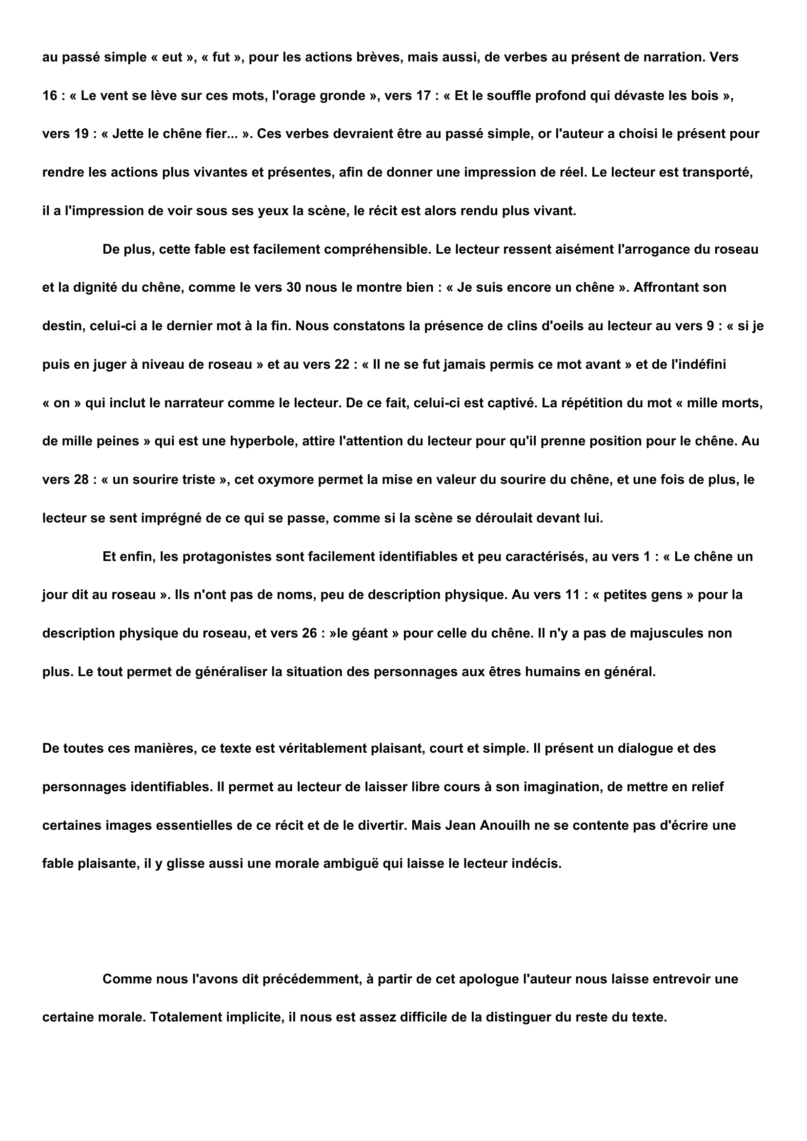 Prévisualisation du document commentaire composé rédigé Le chêne et le roseau