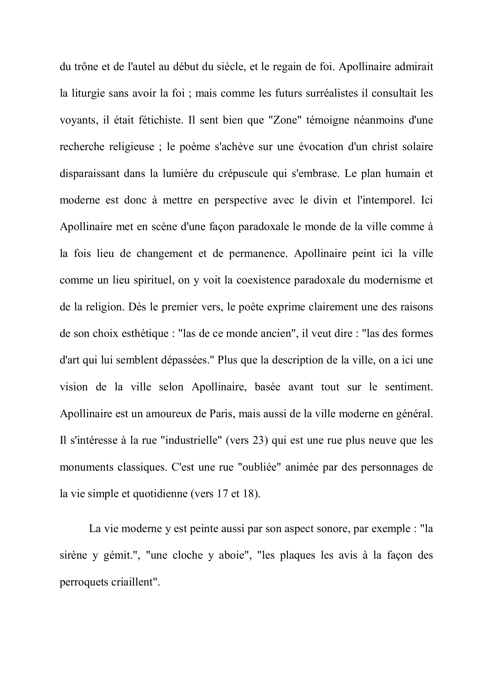 Prévisualisation du document Commentaire composé : Zone de Guillaume Apollinaire