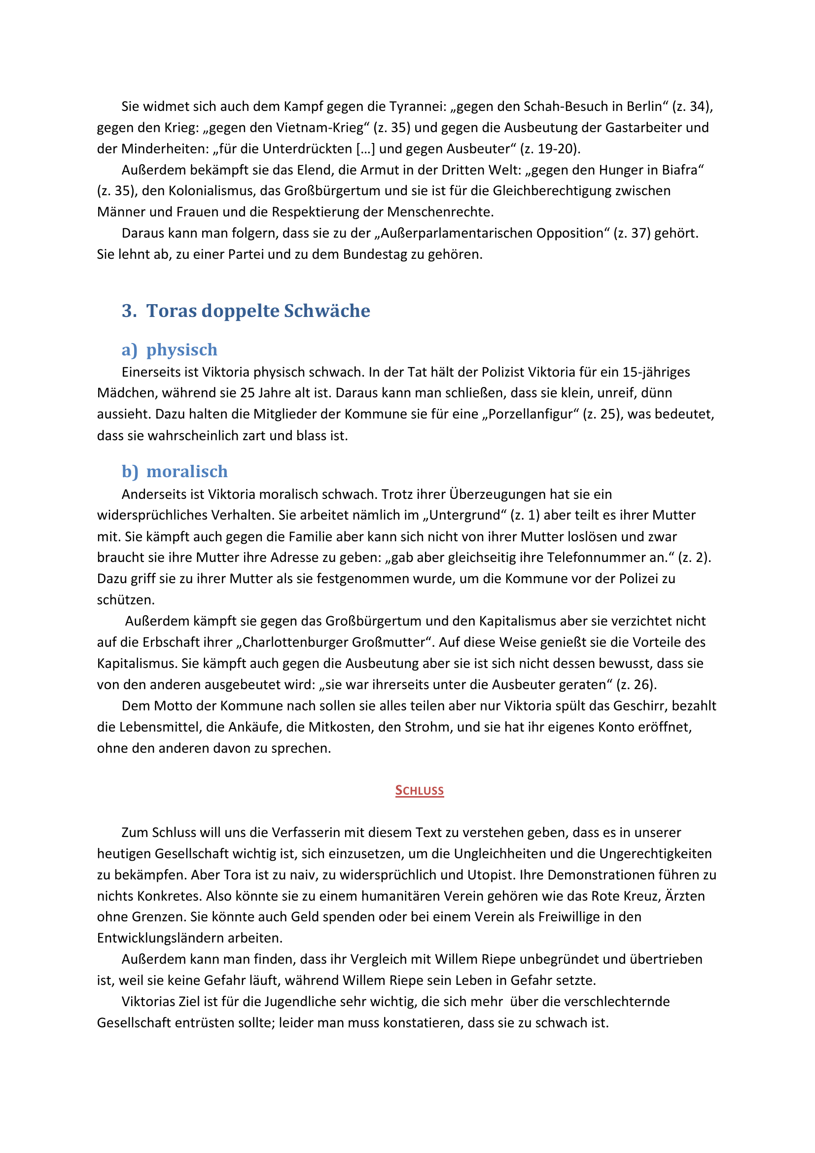 Prévisualisation du document Commentaire d'Allemand : Tora demonstriert, Christine Bruckner