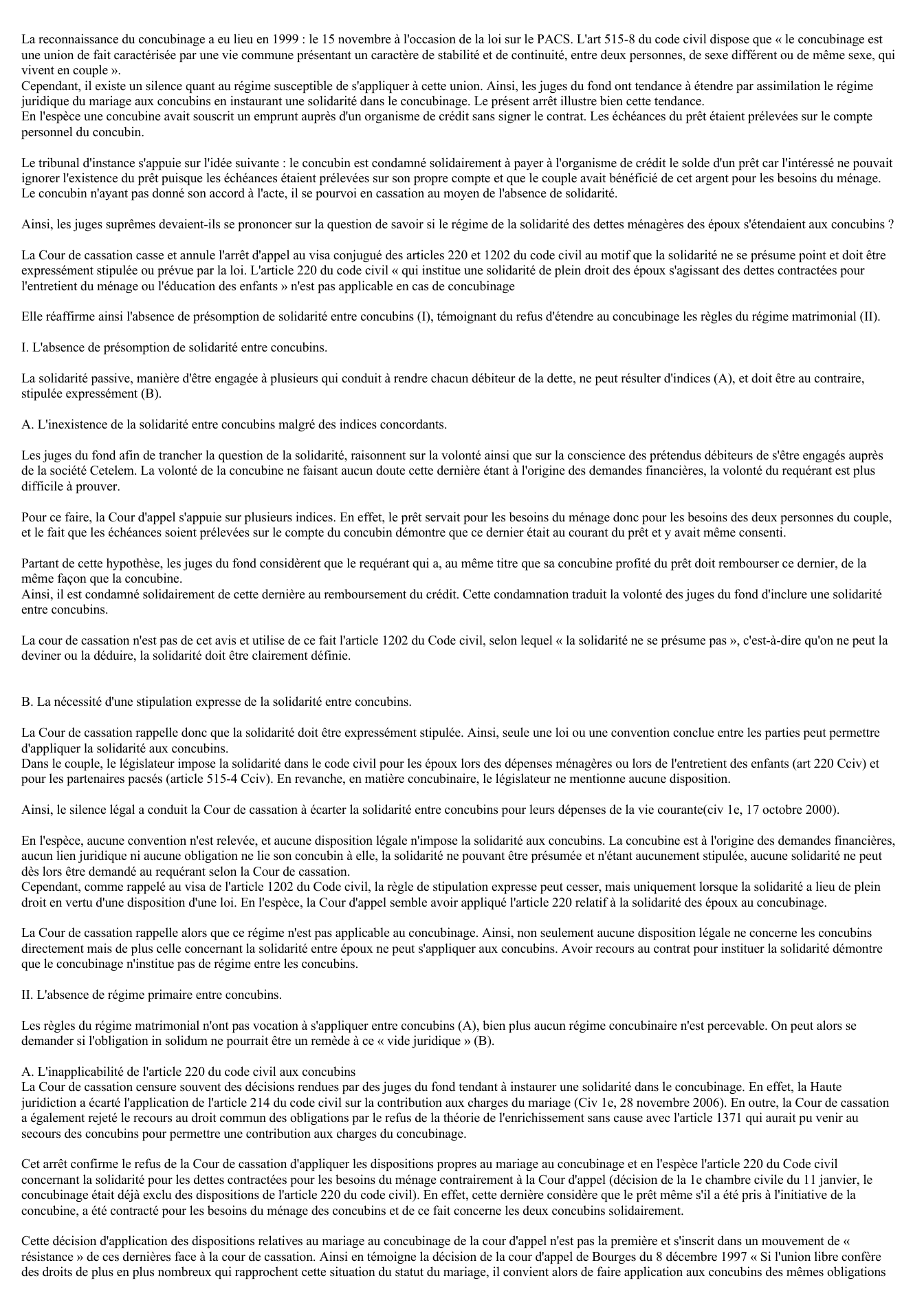 Prévisualisation du document Commentaire d'arrêt : Civ. 1Ère 27 Avril 2004 N°02-16291 (droit)