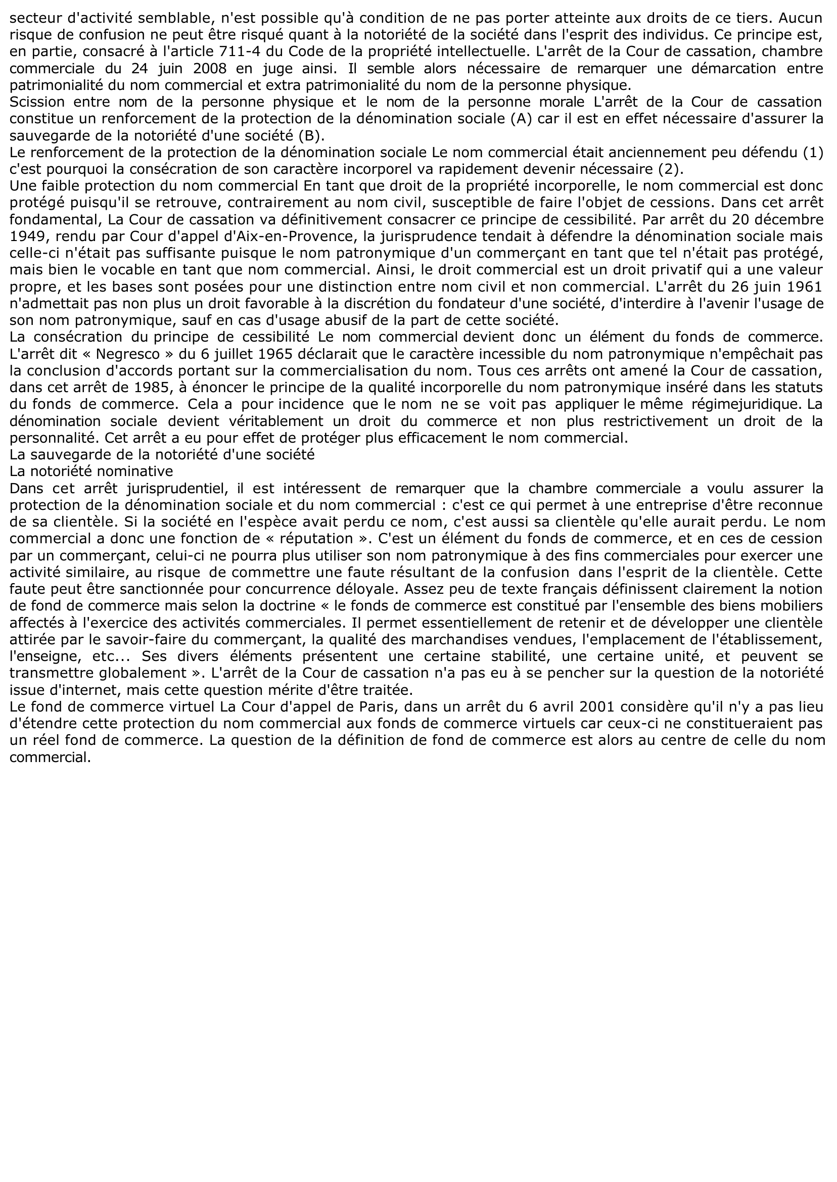 Prévisualisation du document Commentaire D'Arrêt, Cours de Cassation du 12 Mars 1985 (droit)