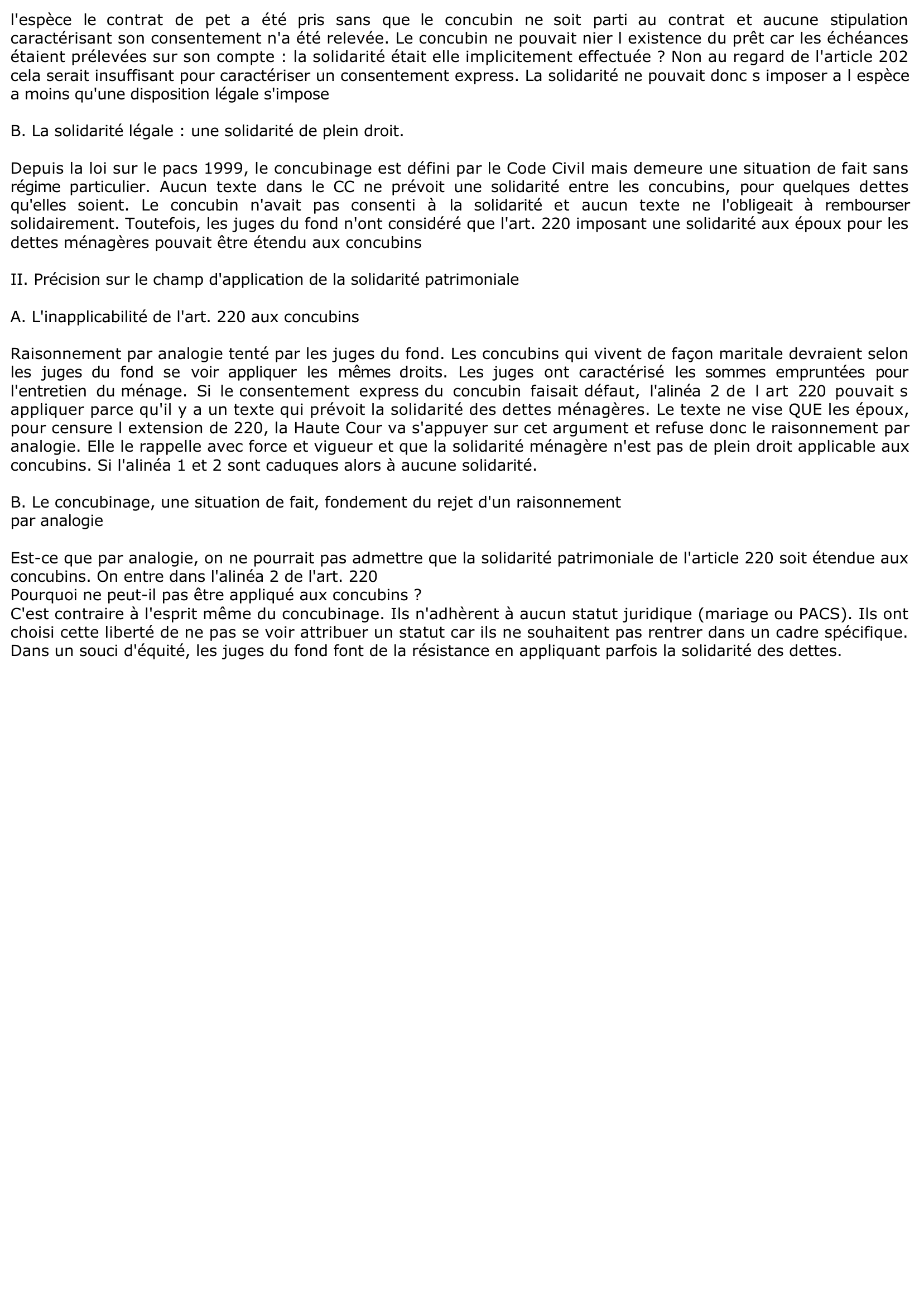 Prévisualisation du document Commentaire d’arrêt de la décision de la 1ère chambre civile du 27 avril 2004 (droit)