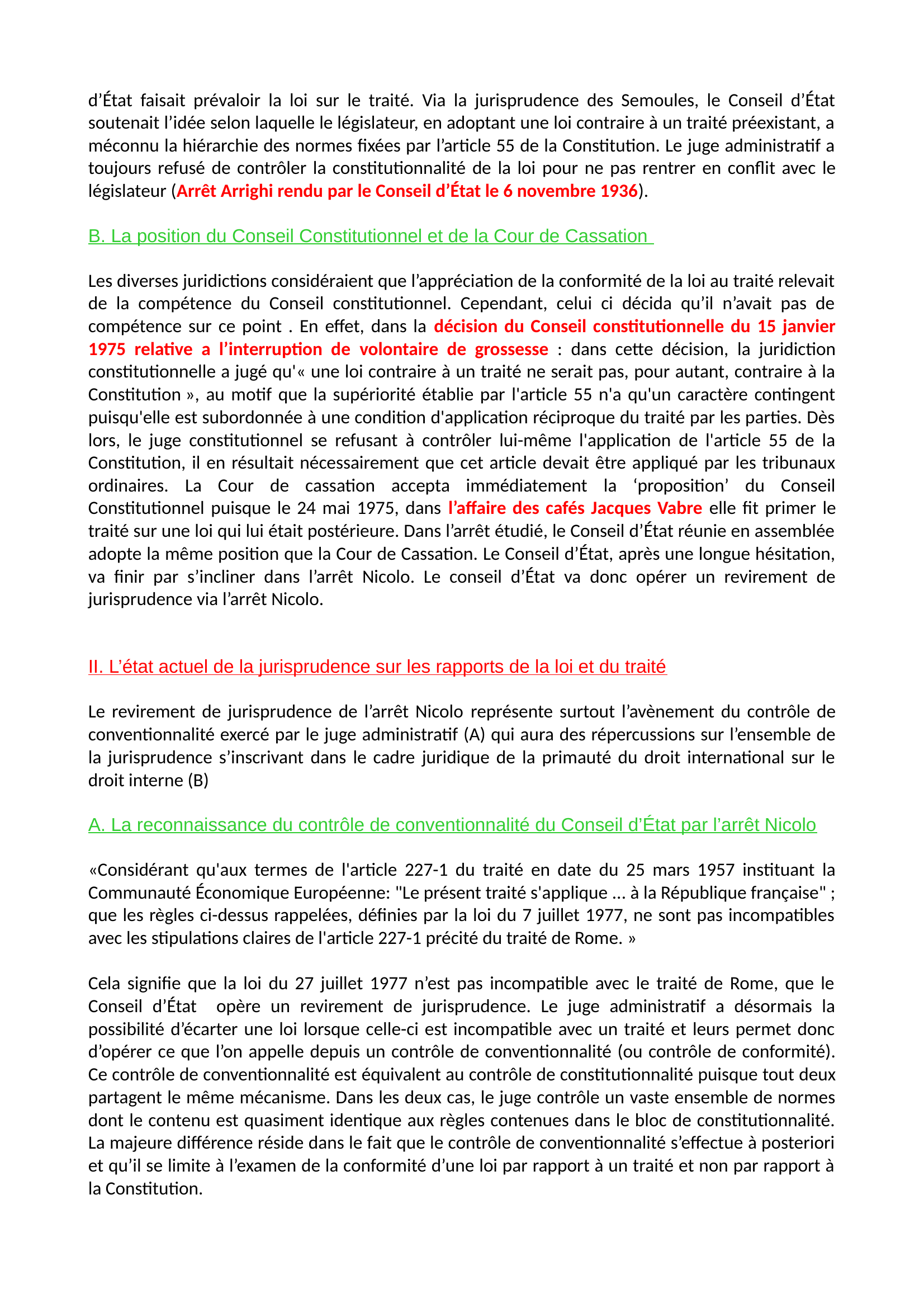 Prévisualisation du document Commentaire d'Arret Nicolo