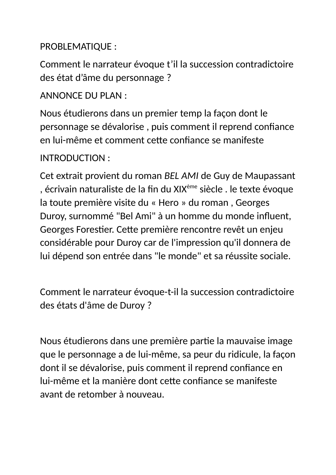 Prévisualisation du document Commentaire de Bel-Ami Maupassant : Georges Duroy monte les escaliers pour se rendre chez Charles Forestier