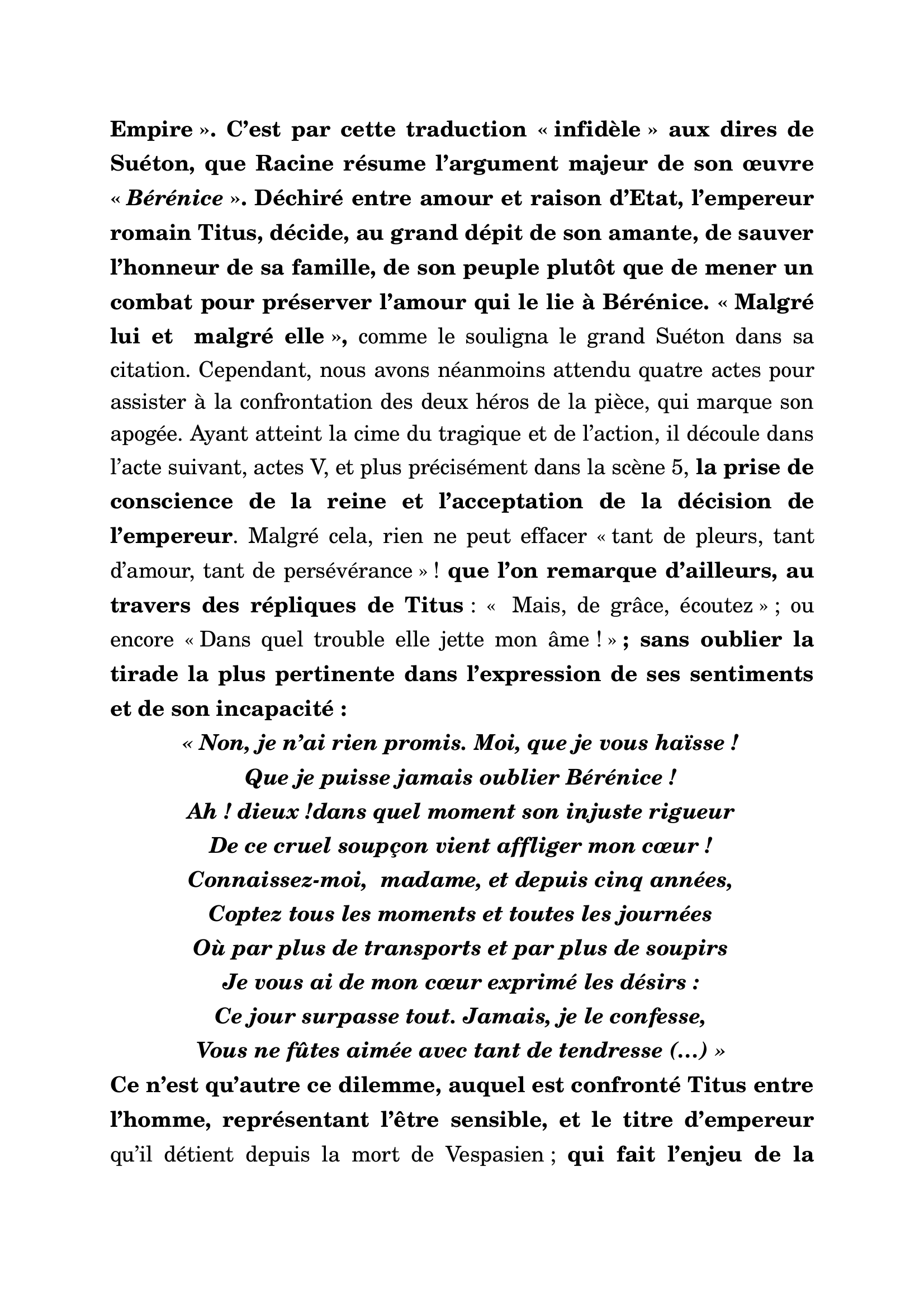Prévisualisation du document Commentaire de la scène 5, de l'acte V  Bérénice, de Racine.