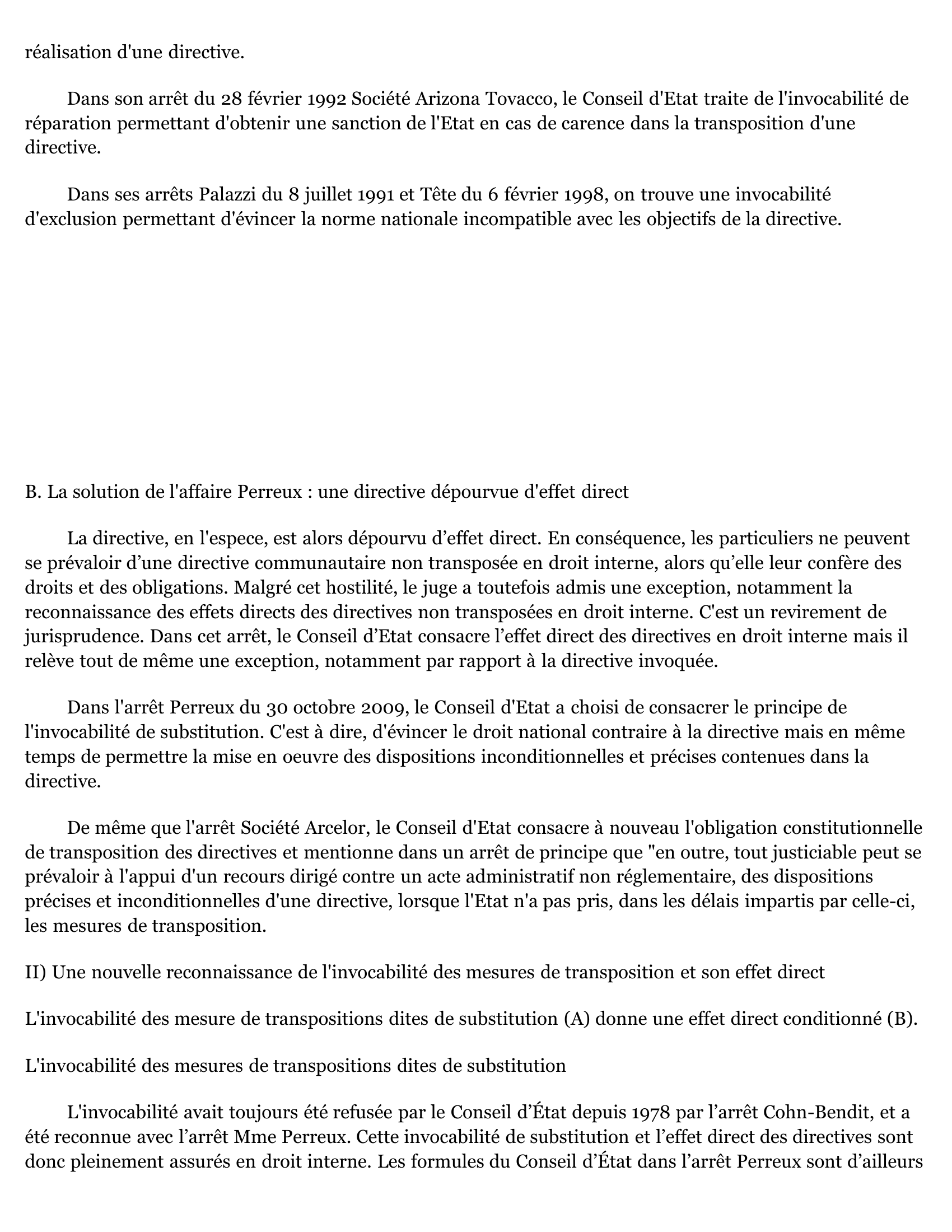 Prévisualisation du document Commentaire de l'arrêt du Conseil d'Etat Mme Perreux
