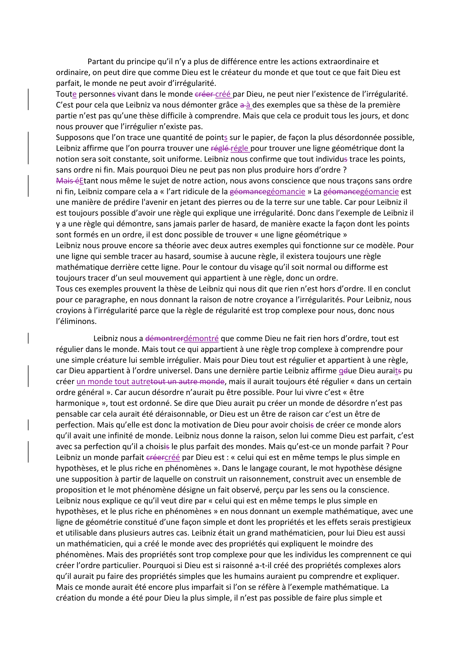 Prévisualisation du document Commentaire de l’article XI du Discoure de Métaphysique de Leibniz