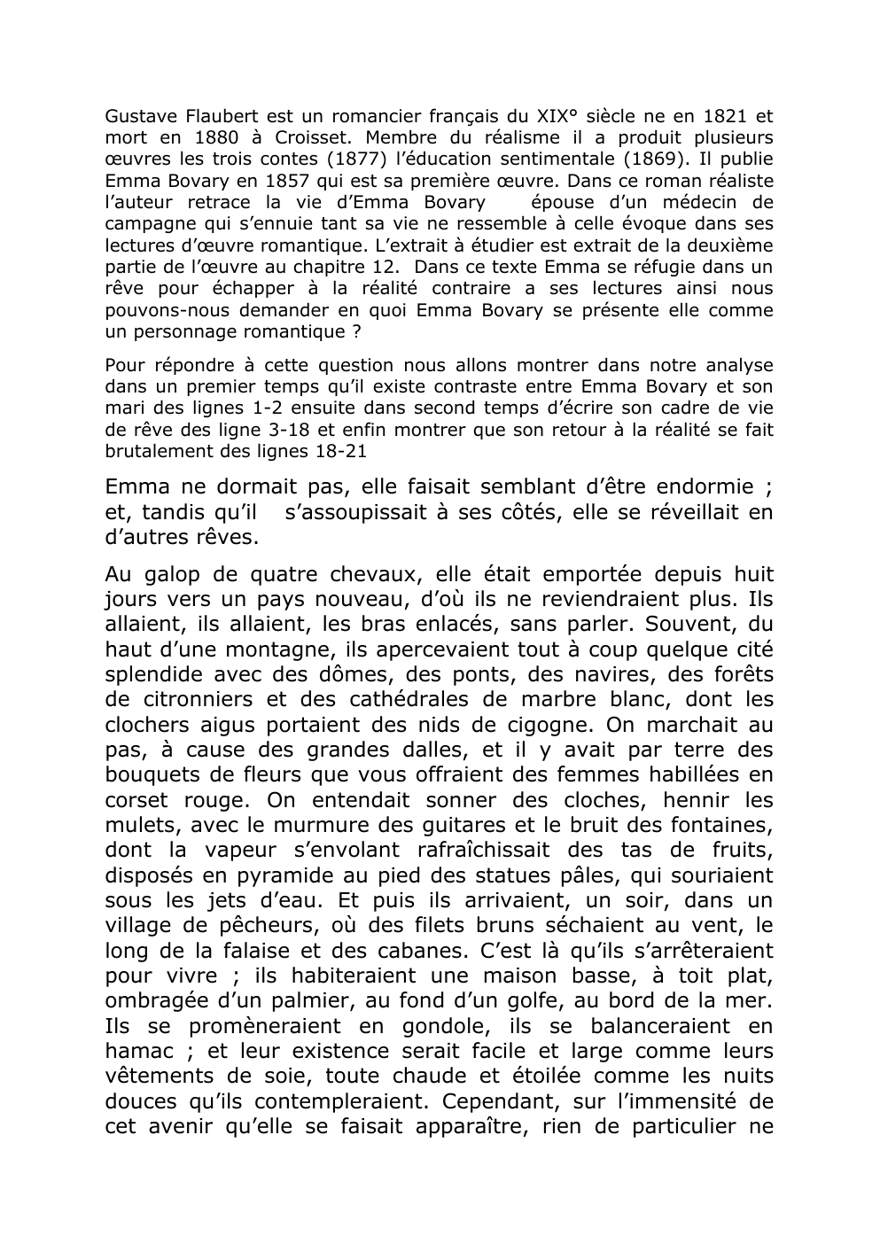 Prévisualisation du document commentaire de texte Bovary chapitre 12 (XII) - 2e partie