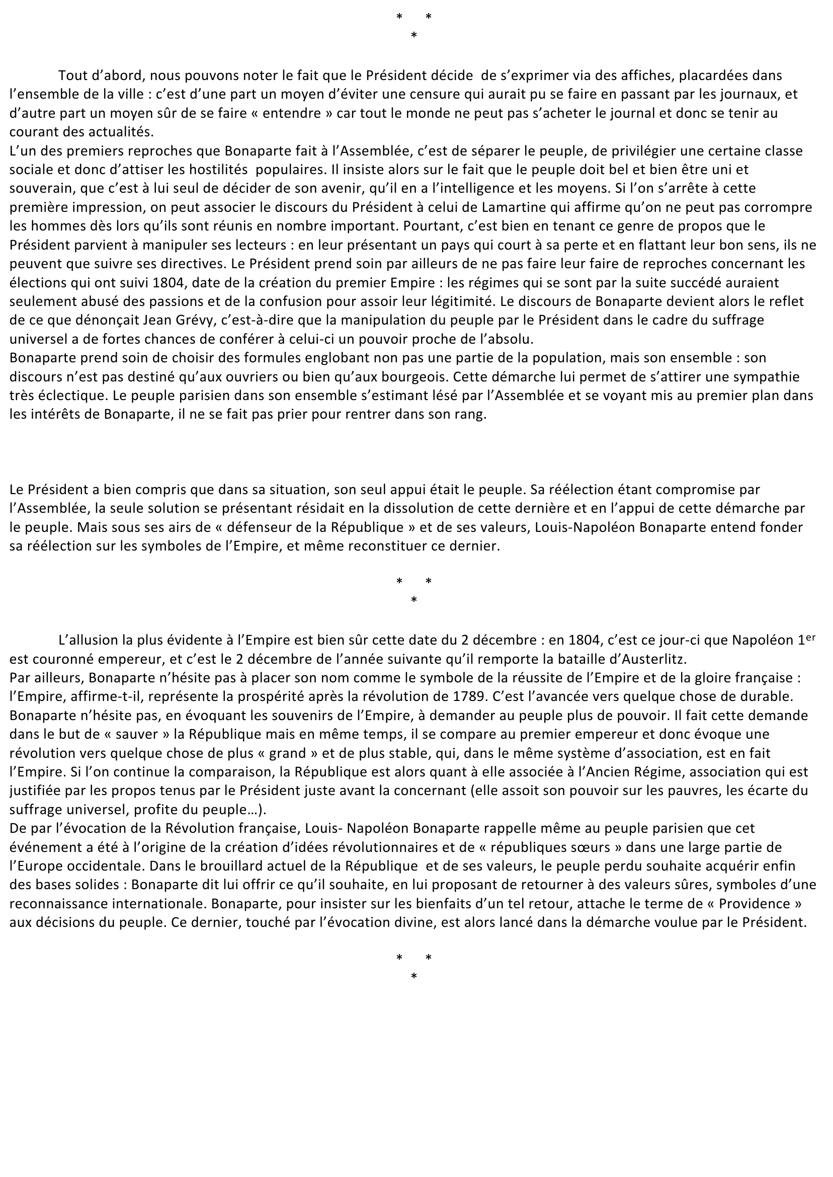 Prévisualisation du document Commentaire de texte  Le coup d’Etat du 2 décembre 1851 (histoire)