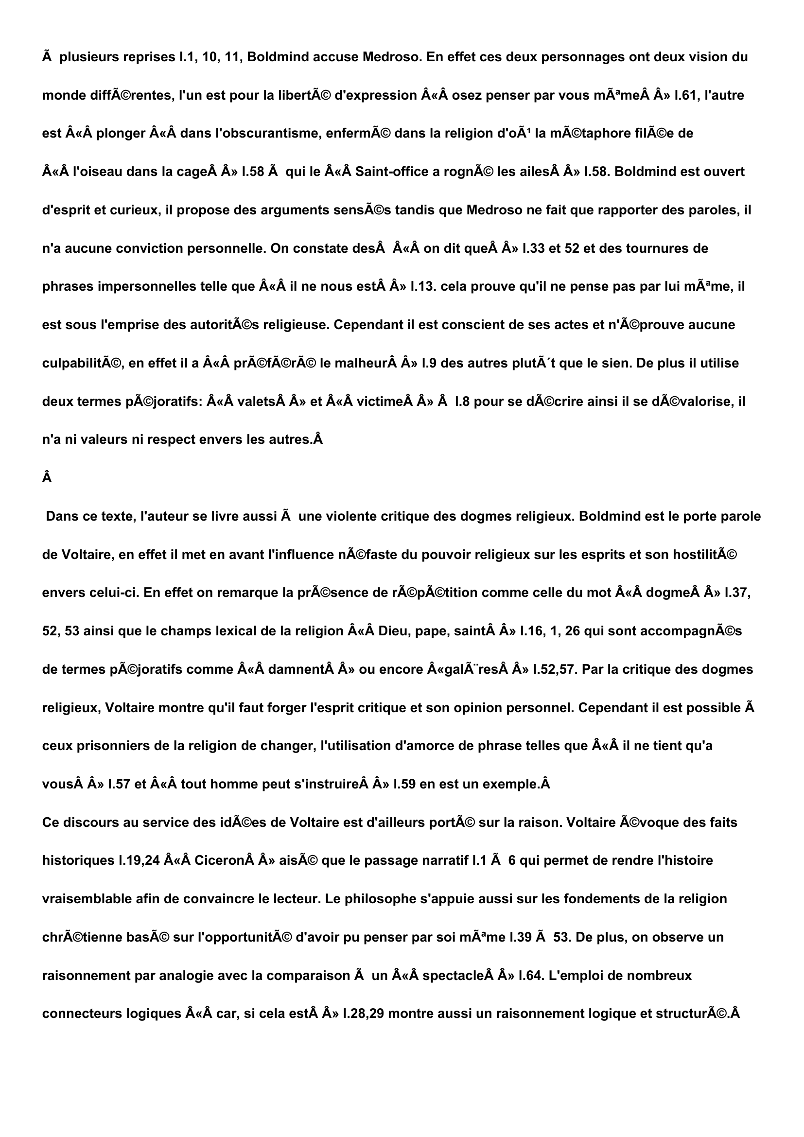 Prévisualisation du document Commentaire de texte: Le dictionnaire philosophique, Voltaire 1764