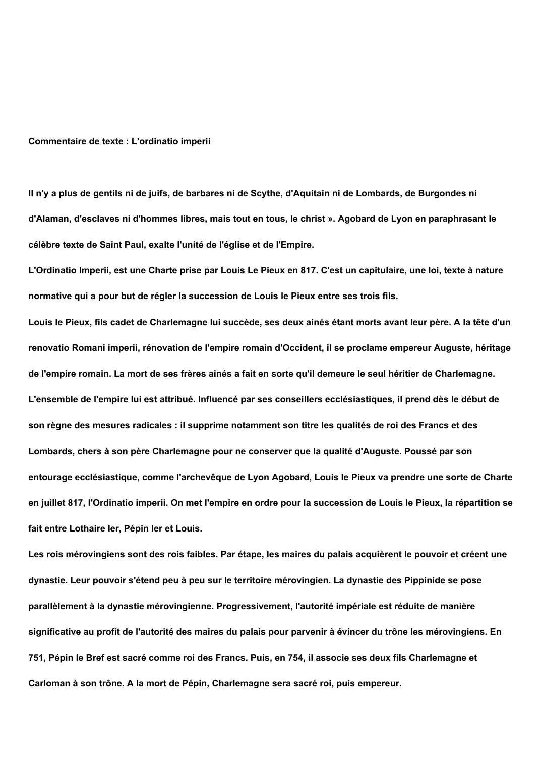 Prévisualisation du document Commentaire de texte : L'ordinatio imperii