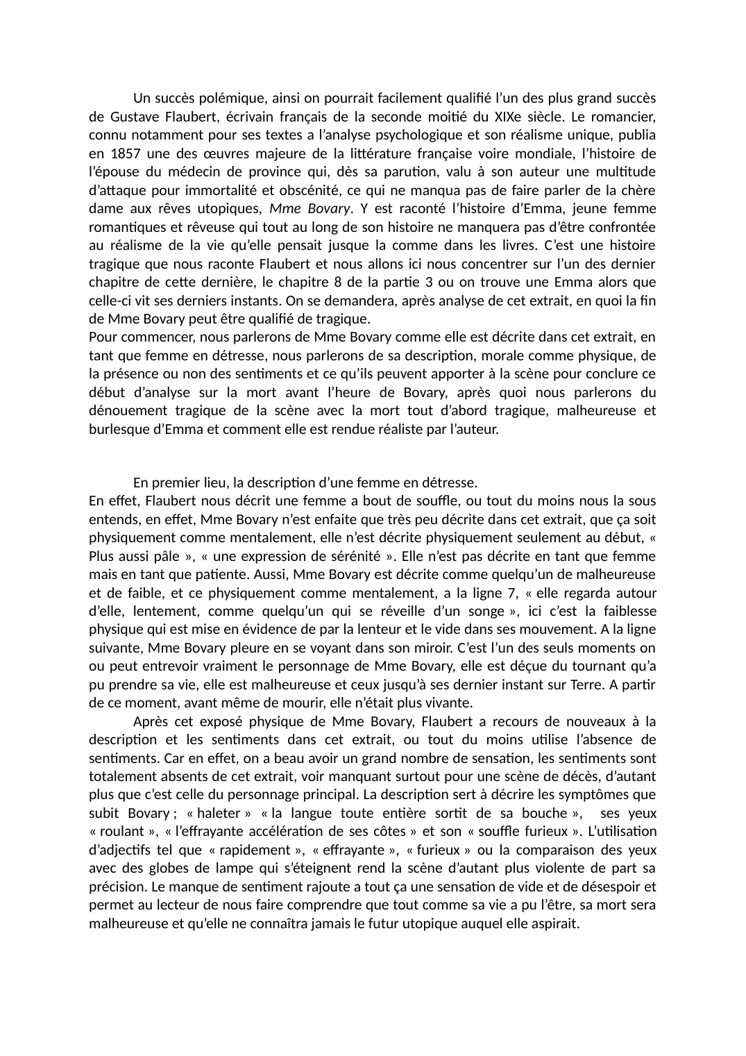 Prévisualisation du document Commentaire de texte, Mme Bovary chapitre 8 partie 3