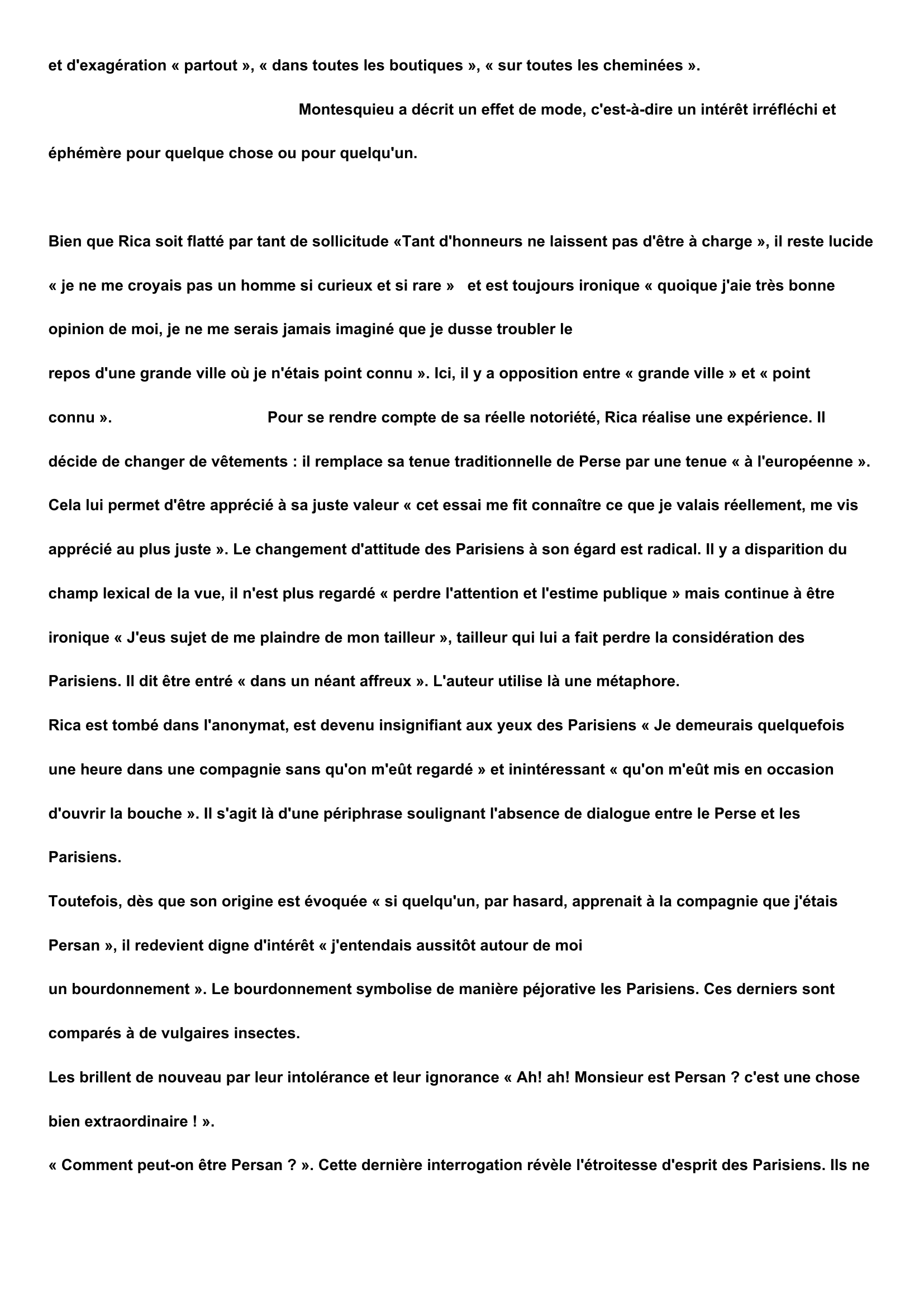 Prévisualisation du document Commentaire de texte Montesquieu Lettres Persanes (XXX)