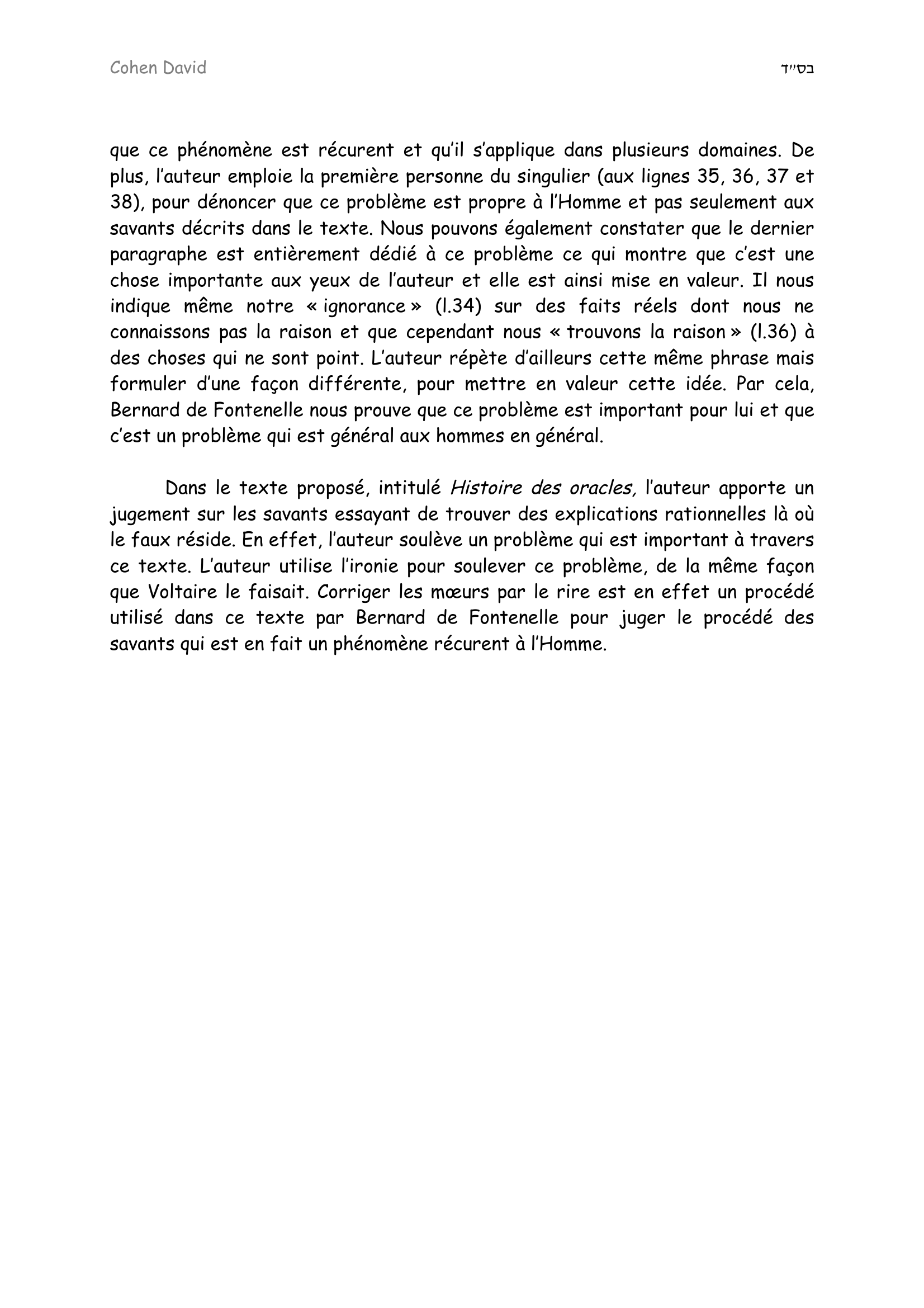 Prévisualisation du document Commentaire de texte sur  Bernard de Fontenelle : La dent d'or