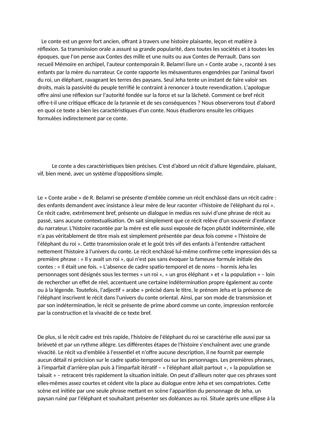 Prévisualisation du document Commentaire de texte sur conte arabe