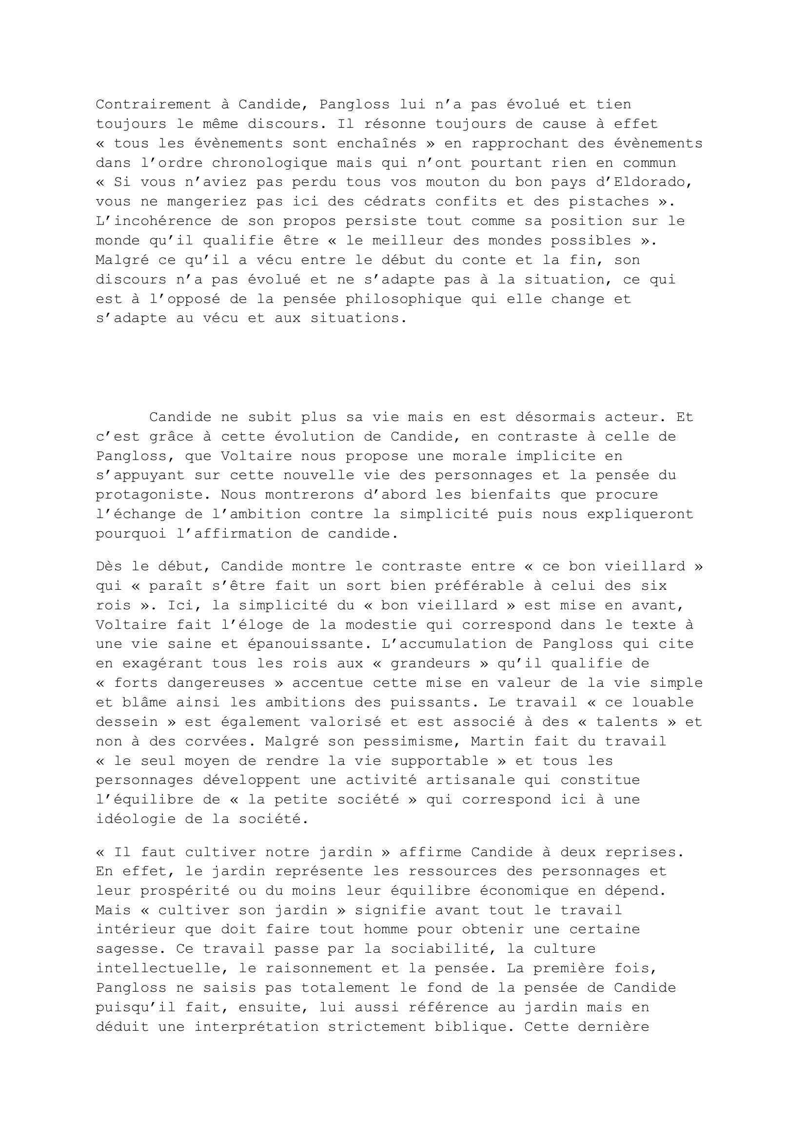 Prévisualisation du document Commentaire de Texte :  Voltaire, Candide, Chapitre Trentième (XXX - 30e)