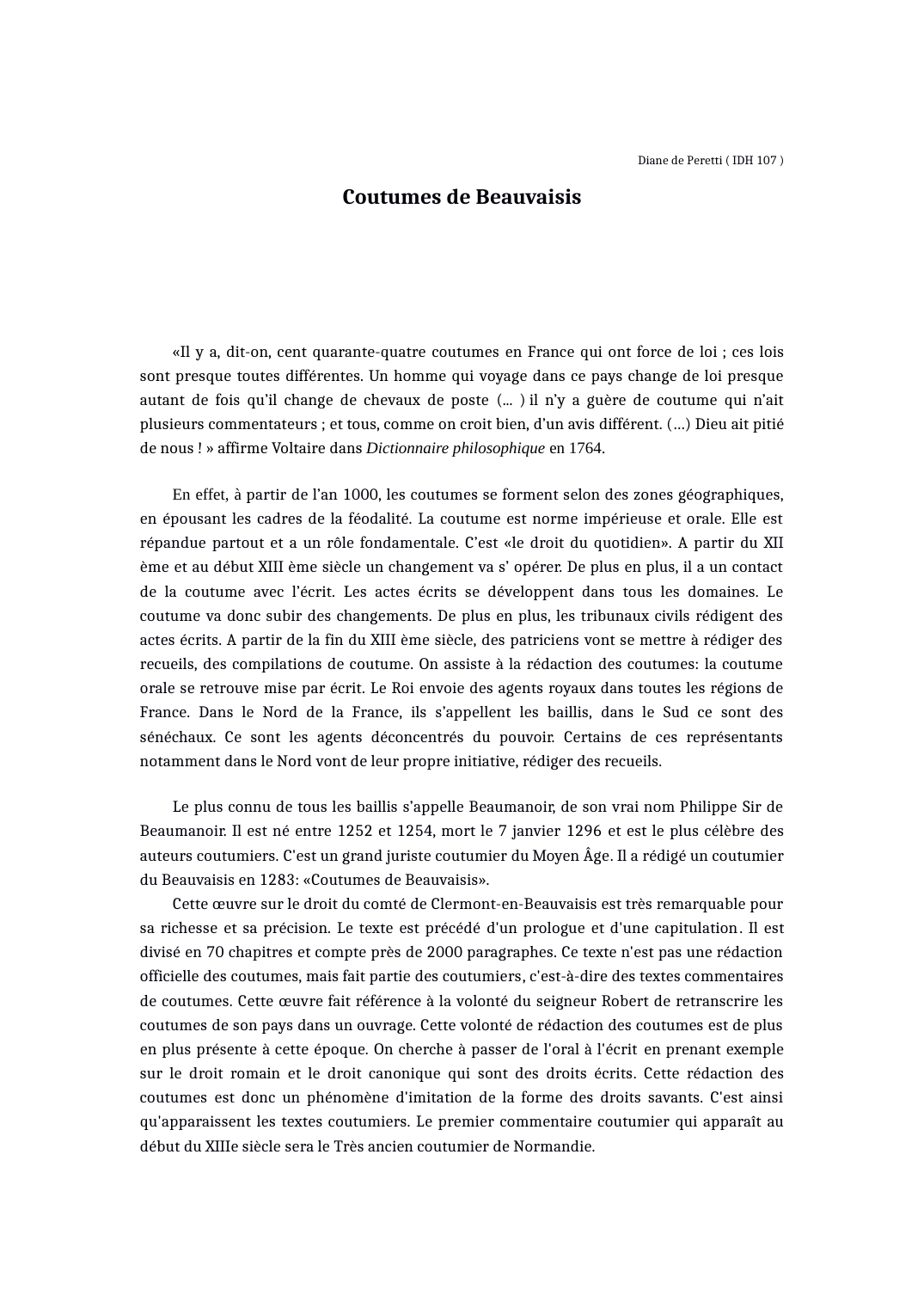 Prévisualisation du document Commentaire des Coutumes de Beauvaisis