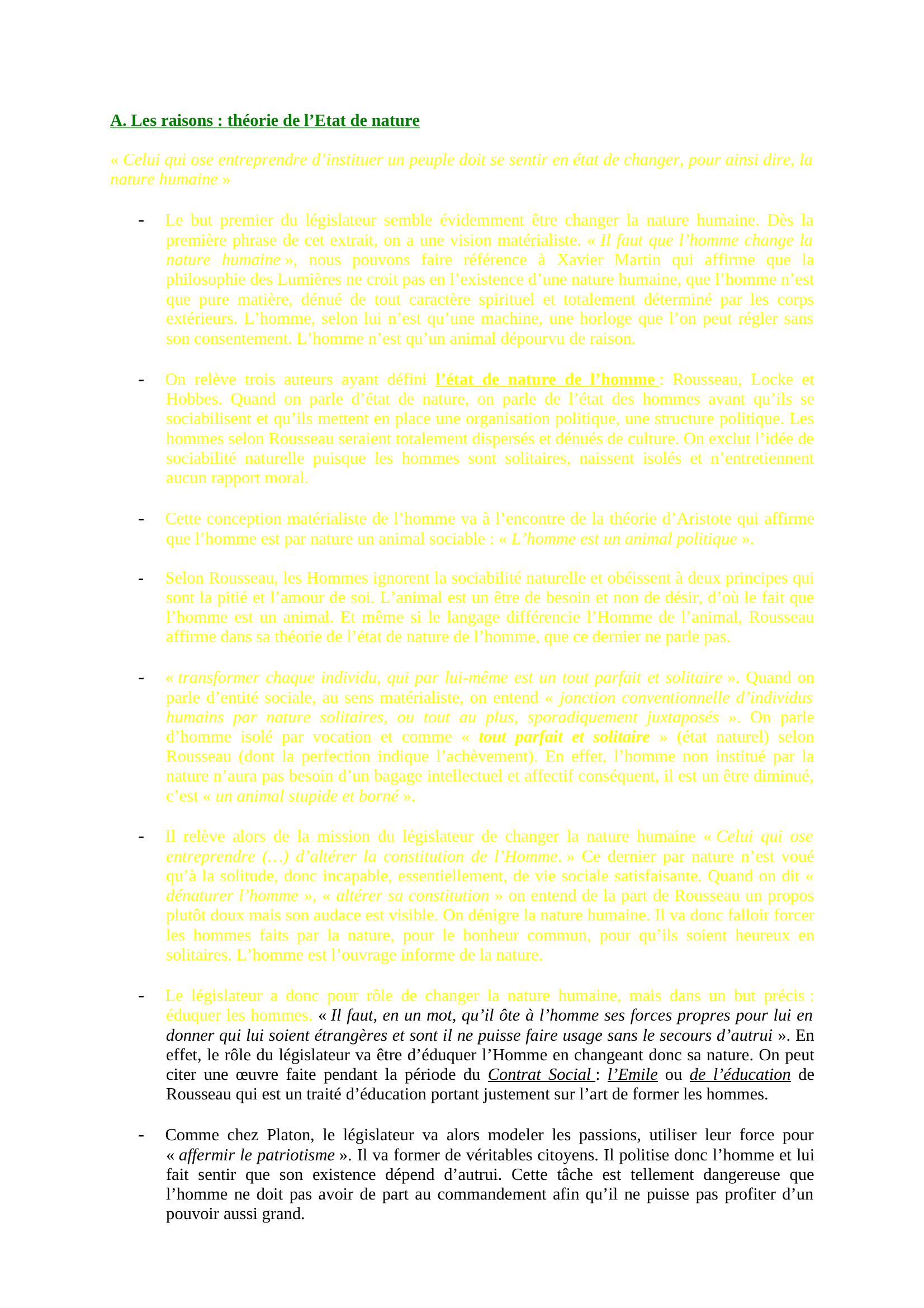 Prévisualisation du document Commentaire Du Contrat Social de Rousseau, "Du législateur"