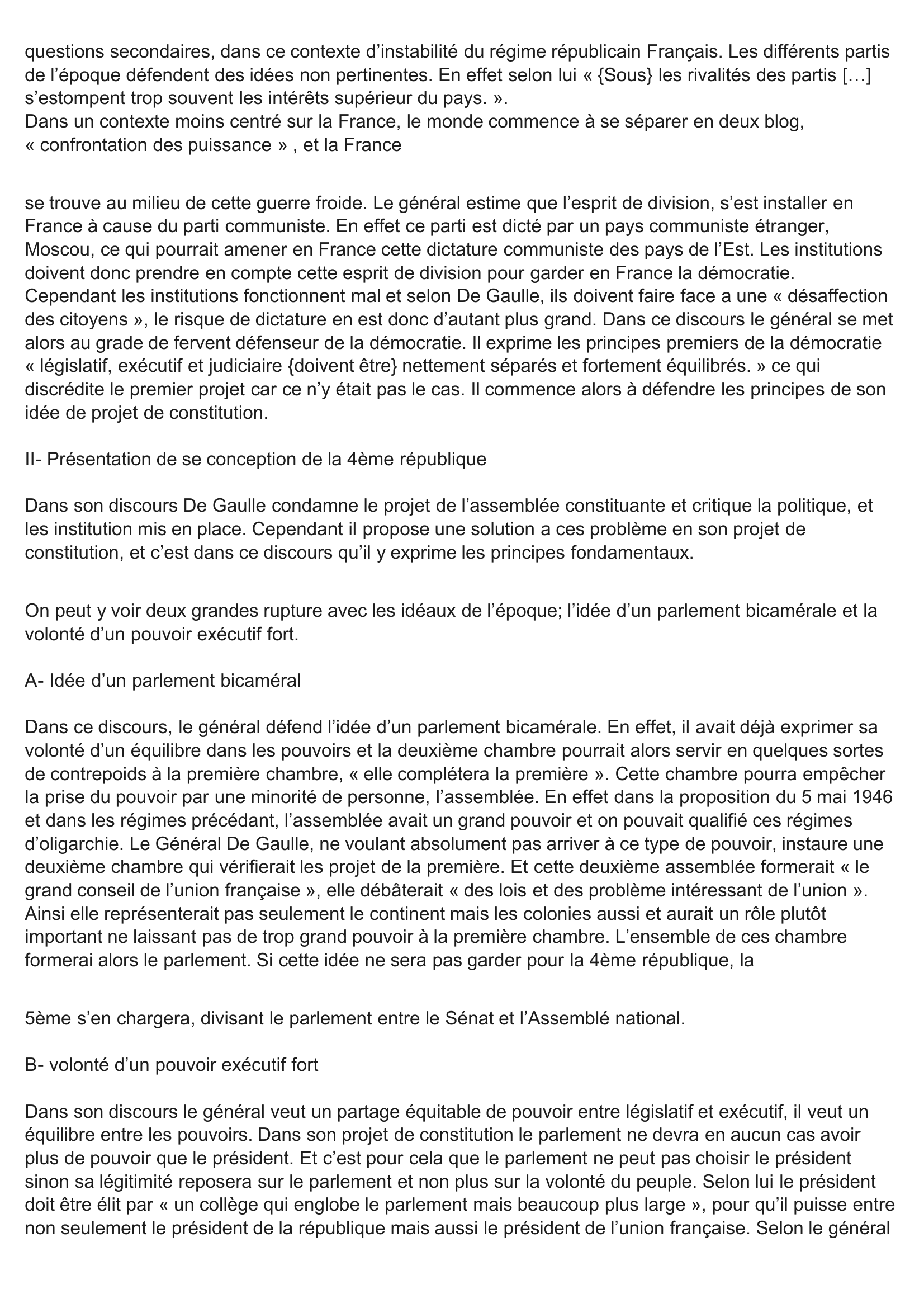 Prévisualisation du document Commentaire du discours de Bayeux, Général De Gaulle.