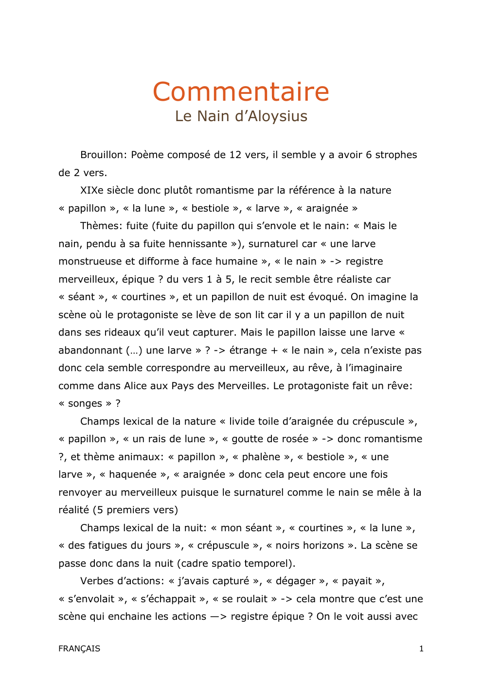 Prévisualisation du document Commentaire du Nain d'Aloysius Bertrand