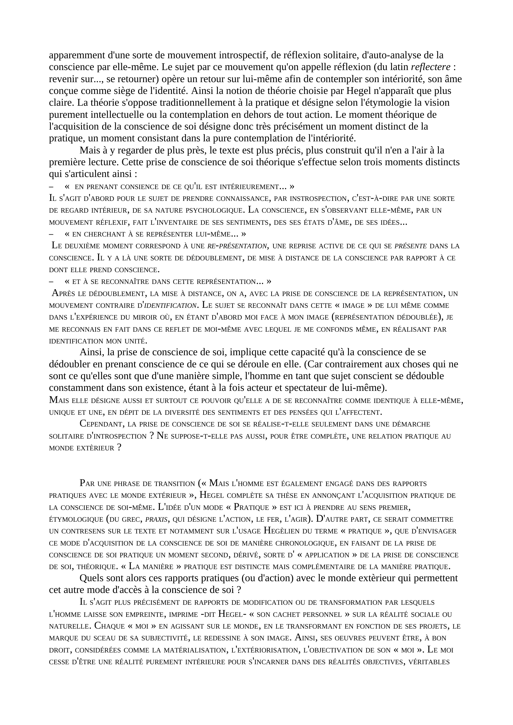 Prévisualisation du document COMMENTAIRE DU TEXTE DE HEGEL, Esthétique.