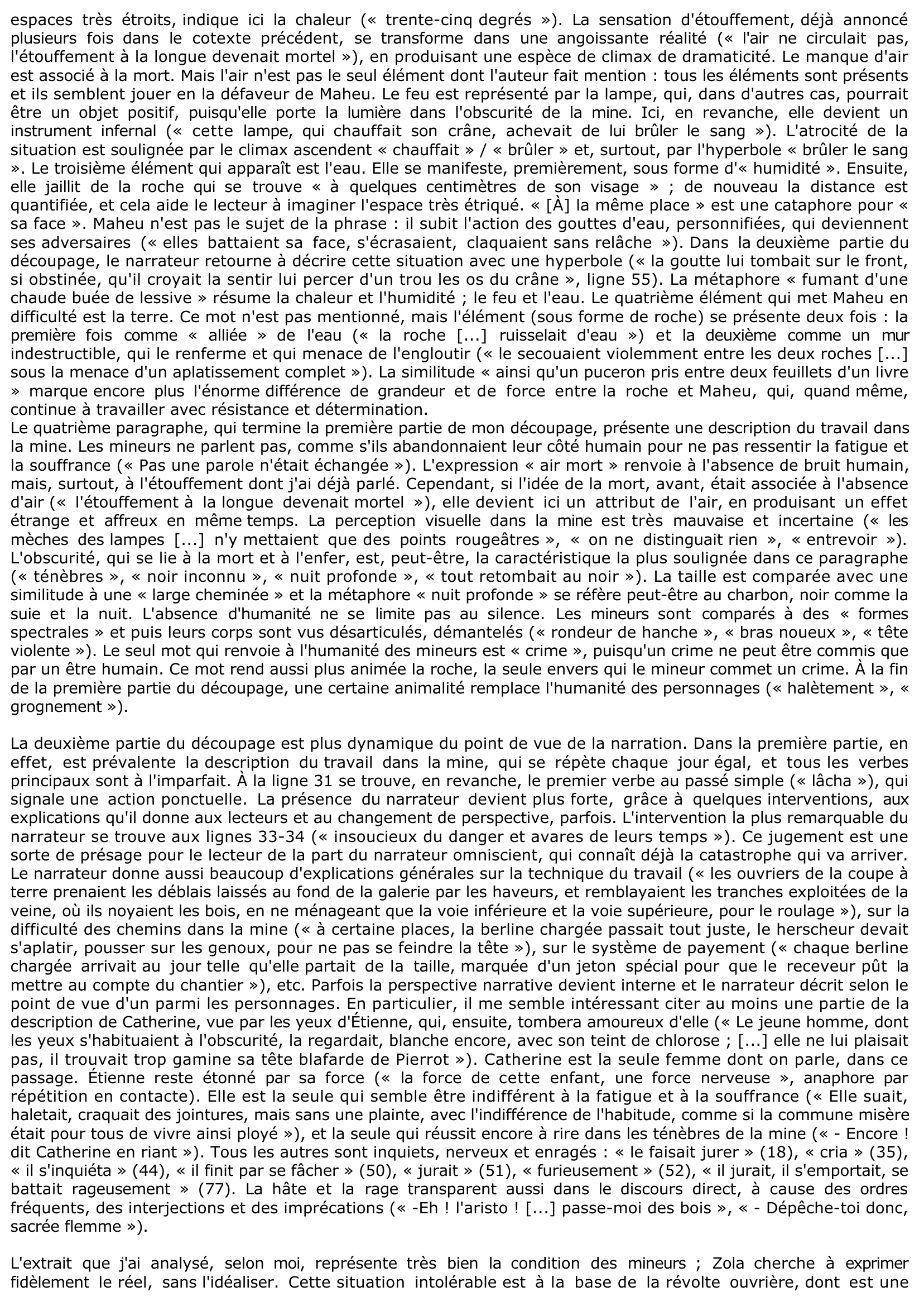 Prévisualisation du document Commentaire d'un extrait de Germinal (1885) d'Émile Zola