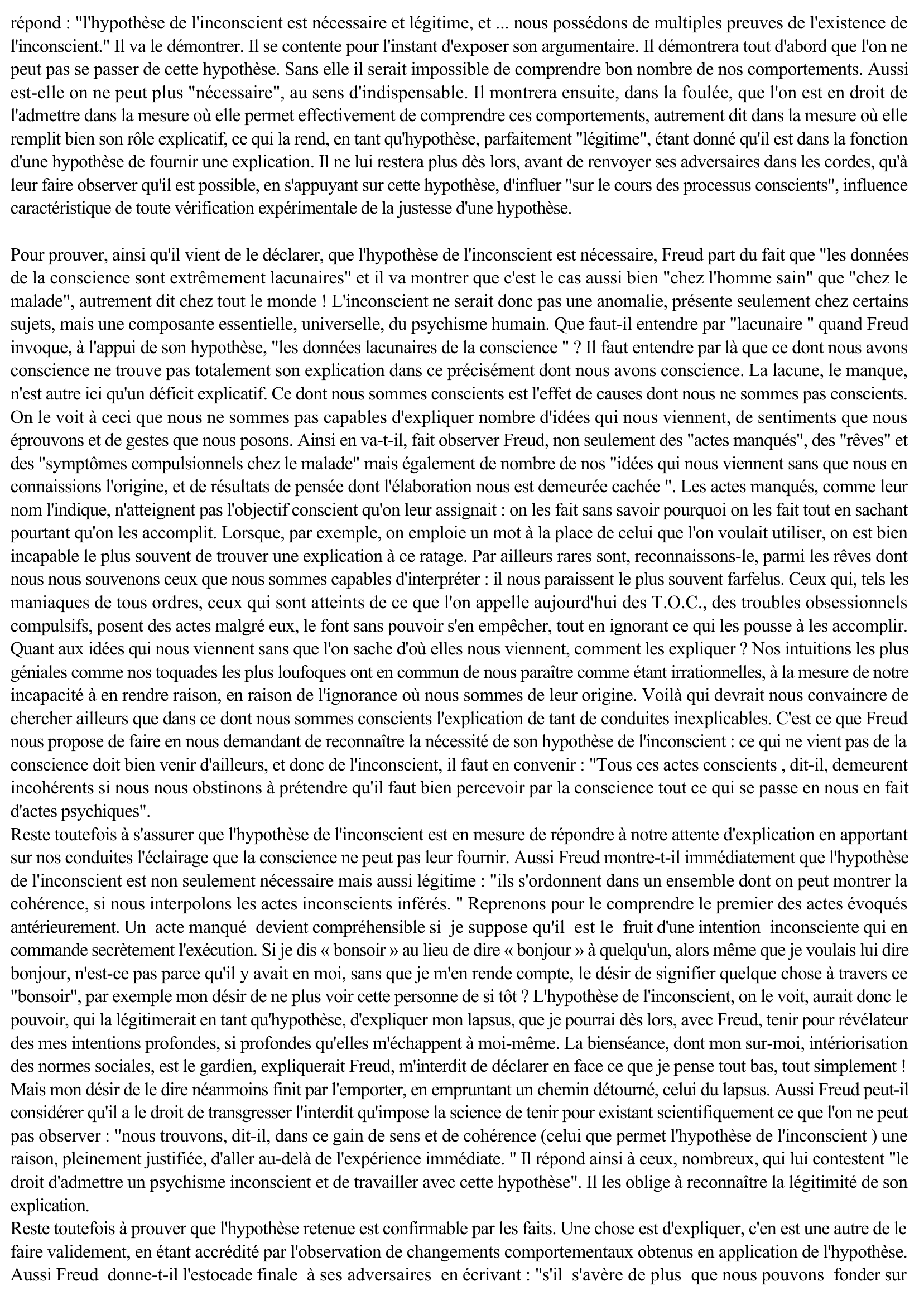 Prévisualisation du document Commentaire D'Un Extrait De La "Métapsychologie" De Freud
