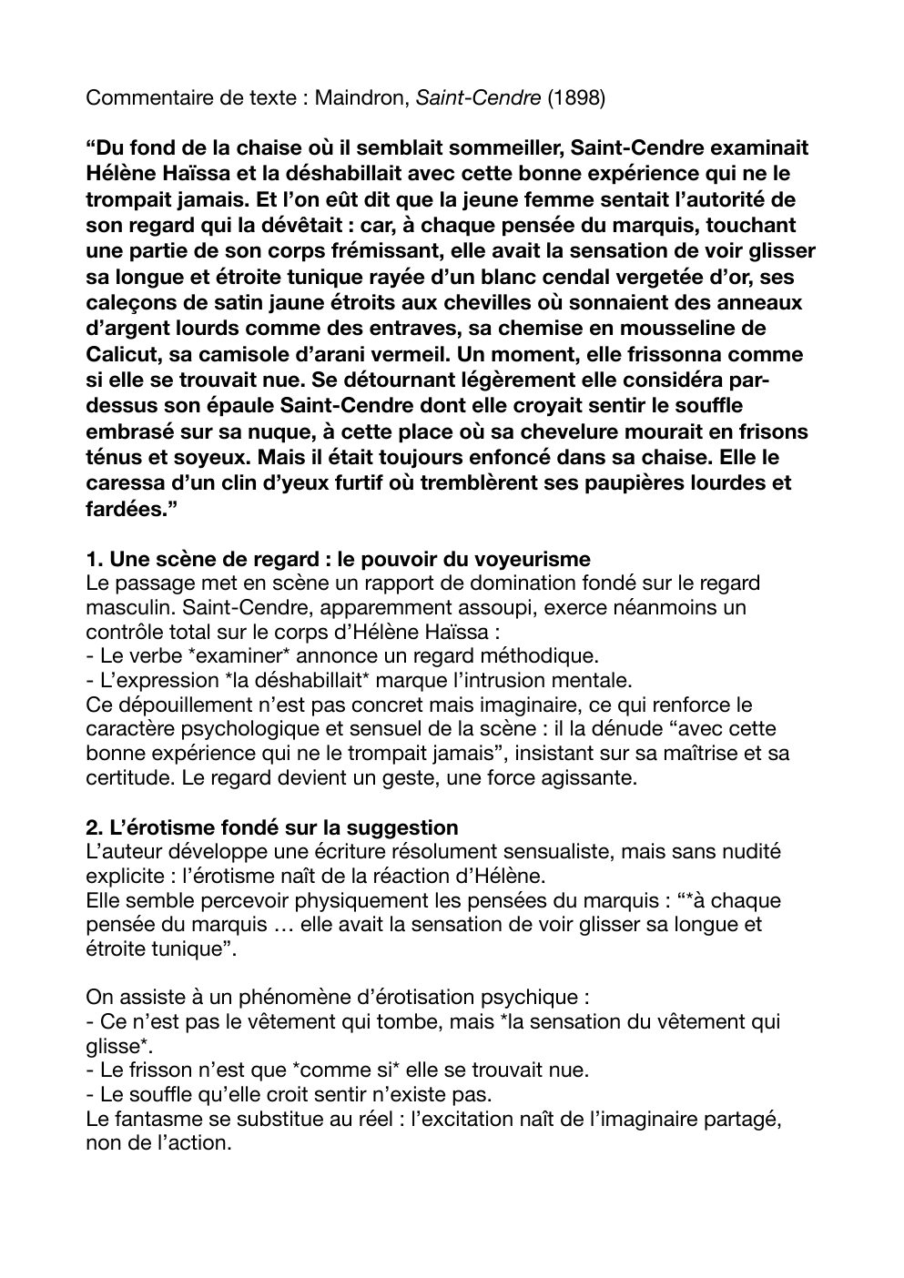 Prévisualisation du document Commentaire extrait de Saint-Cendre, Maurice Maindron