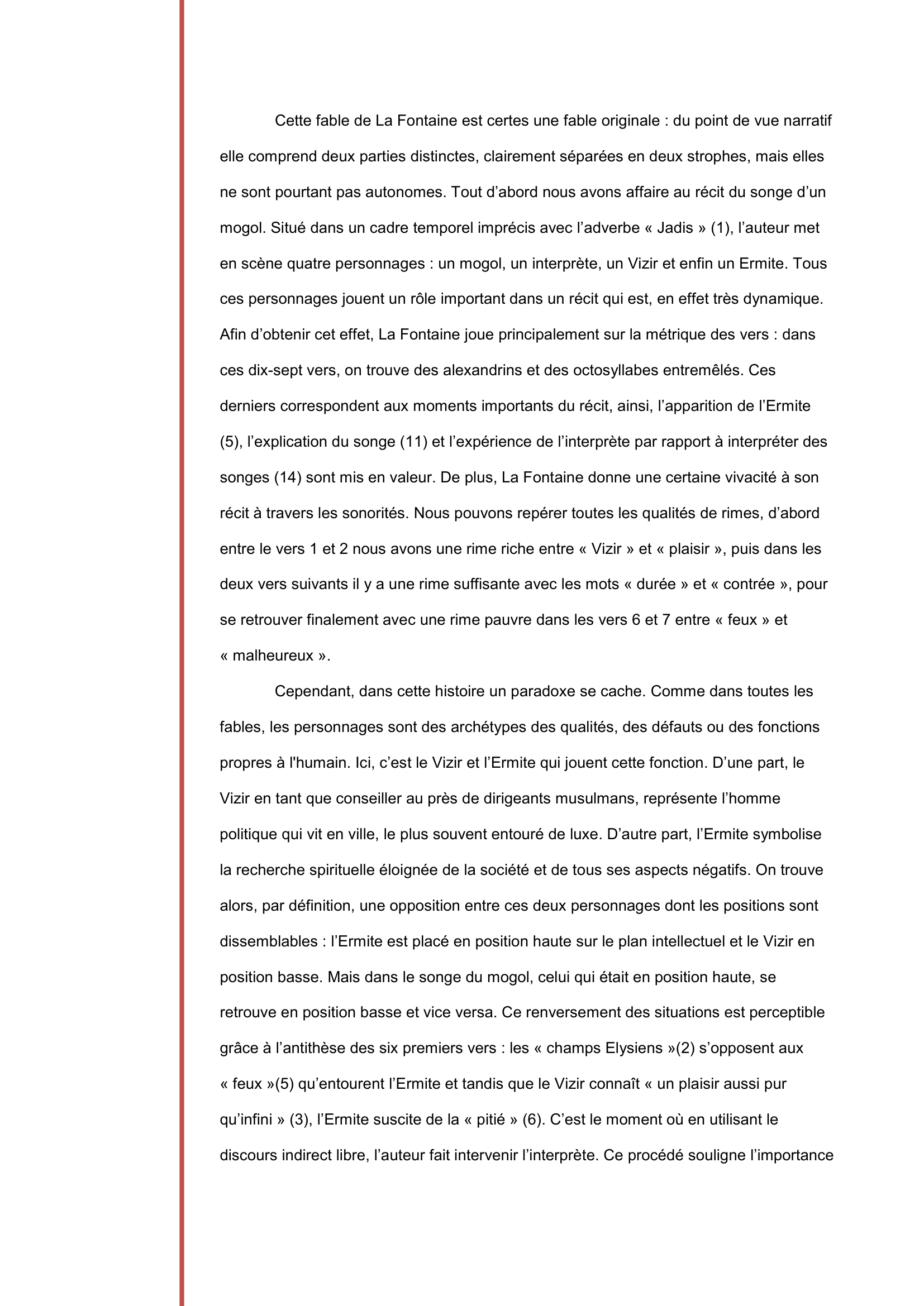 Prévisualisation du document COMMENTAIRE : Le songe d’un habitant du Mogol, Jean de La Fontaine