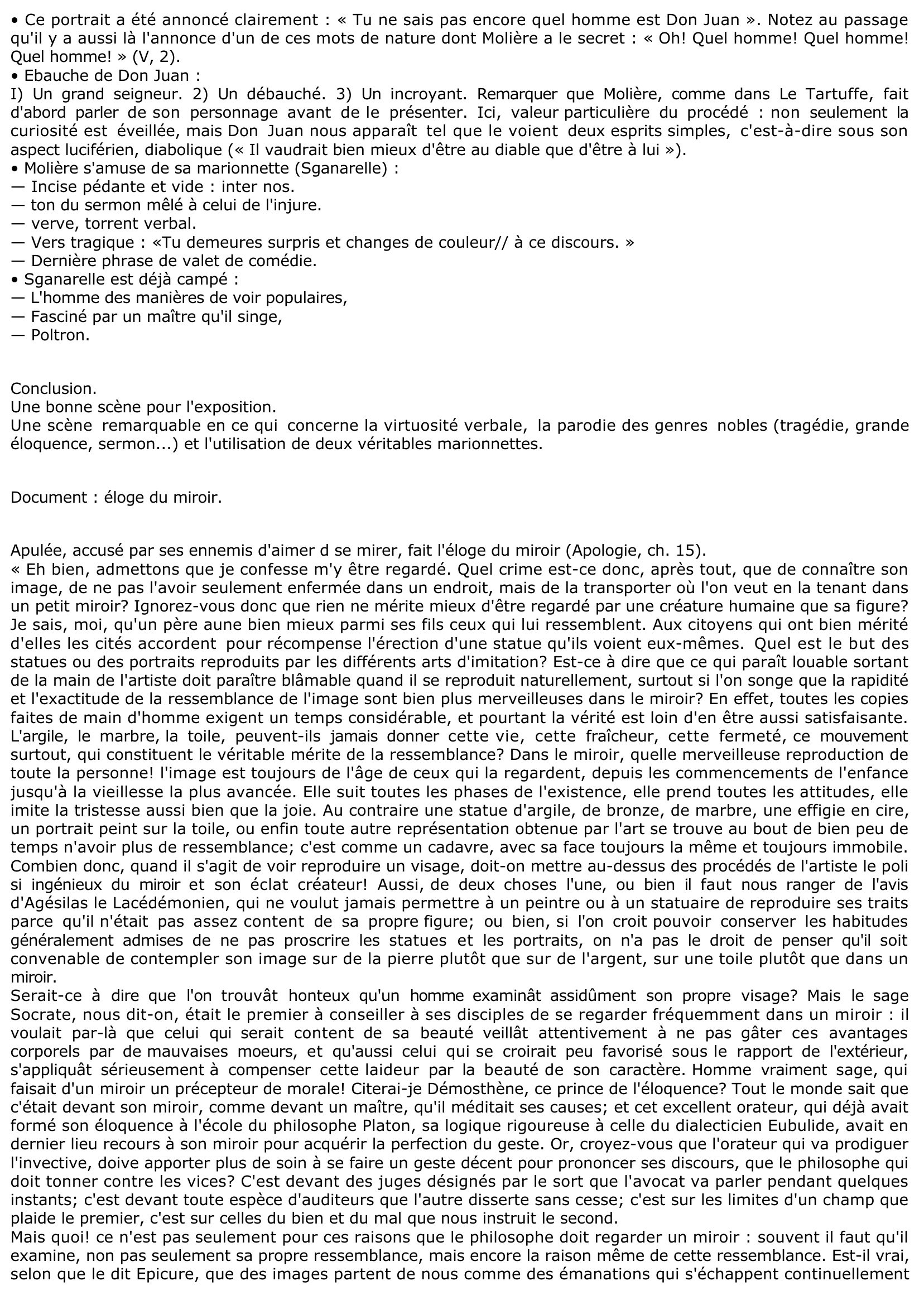 Prévisualisation du document Commentaire littéraire de Dom Juan : ACTE I (Molière)