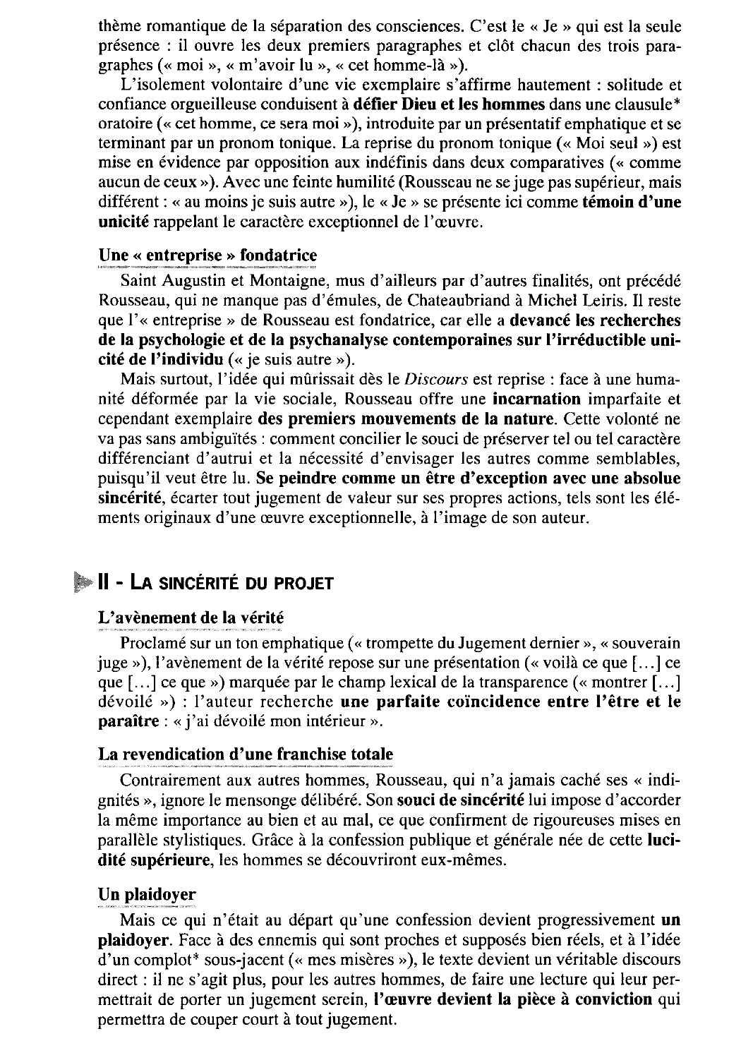 Prévisualisation du document Commentaire littéraire Extrait - Livre I (Préambule, p. 43) - Rousseau - Confessions