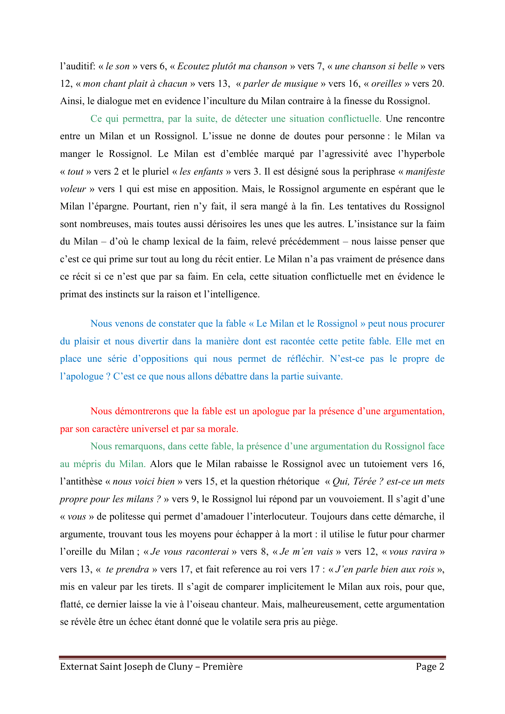 Prévisualisation du document Commentaire littéraire sur « Le Milan et le Rossignol » La Fontaine, Fables Livre IX, Fable 18.