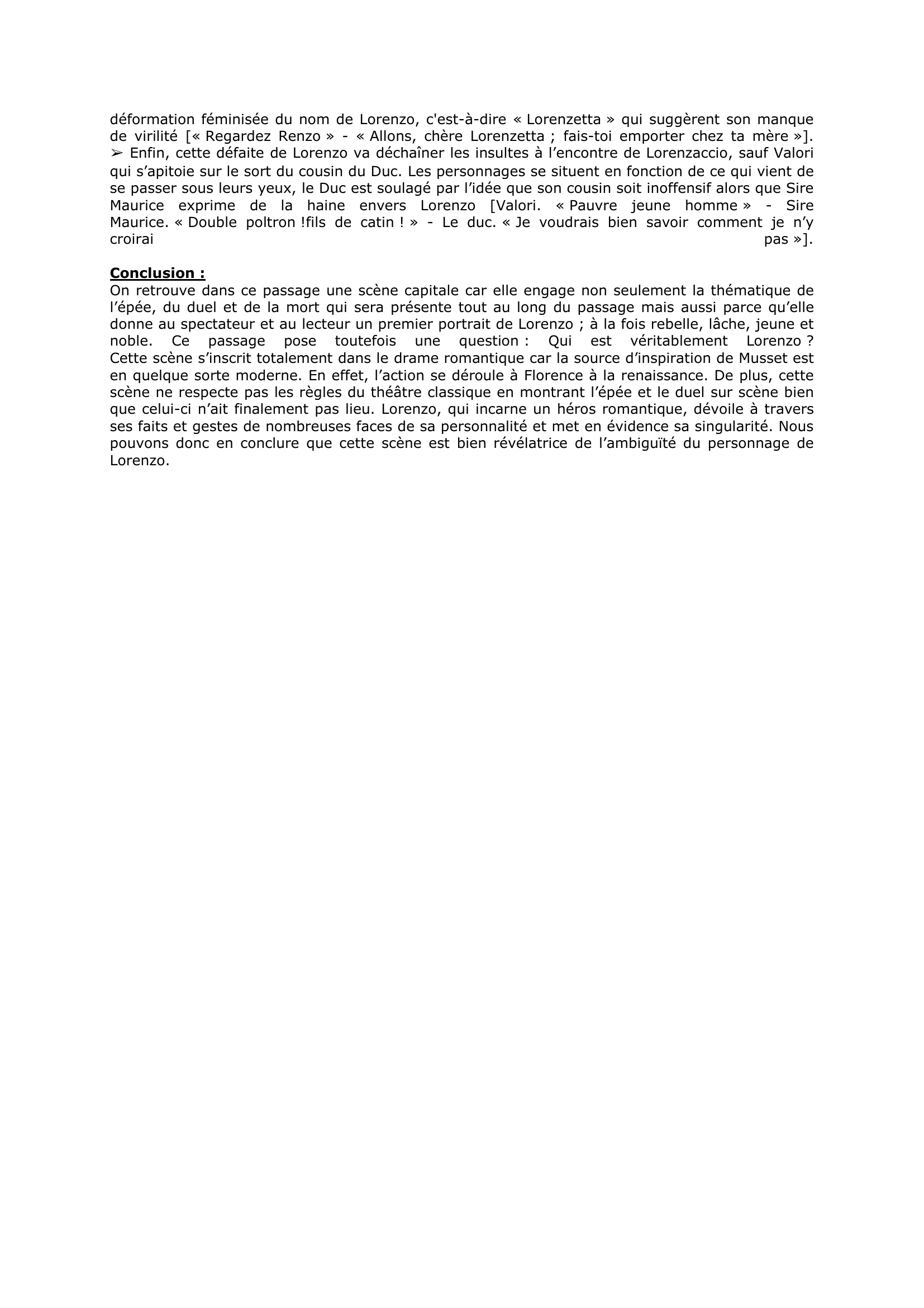 Prévisualisation du document Commentaire : Lorenzaccio Acte I Scène 4