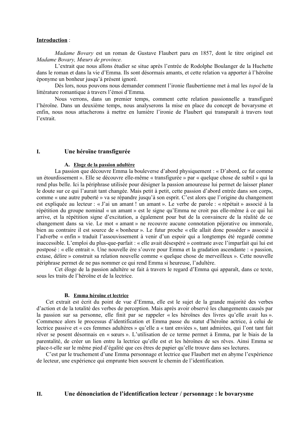 Prévisualisation du document commentaire Madame Bovary : j'ai un amant