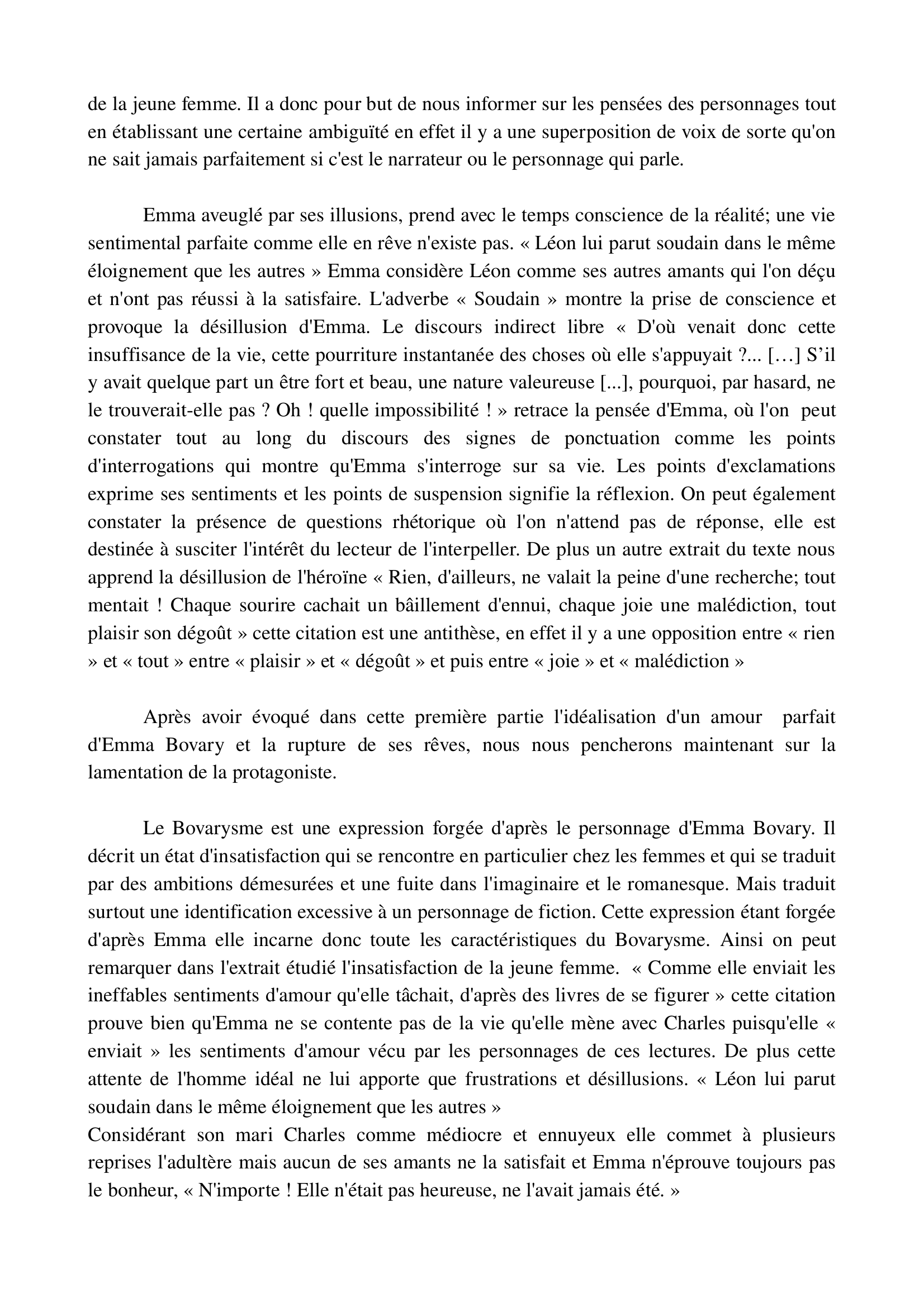Prévisualisation du document Commentaire Madame Bovary