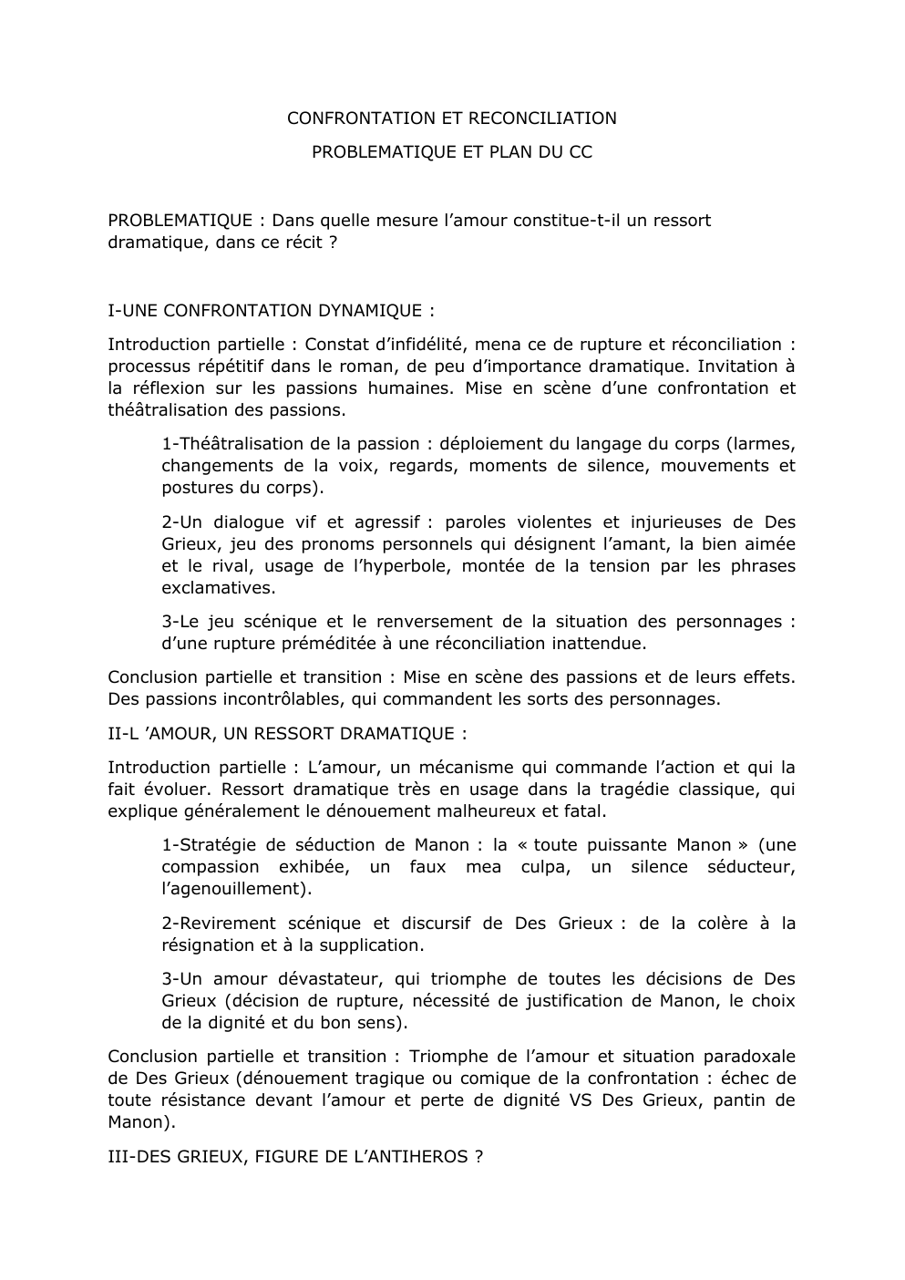 Prévisualisation du document Commentaire Manon Lescaut