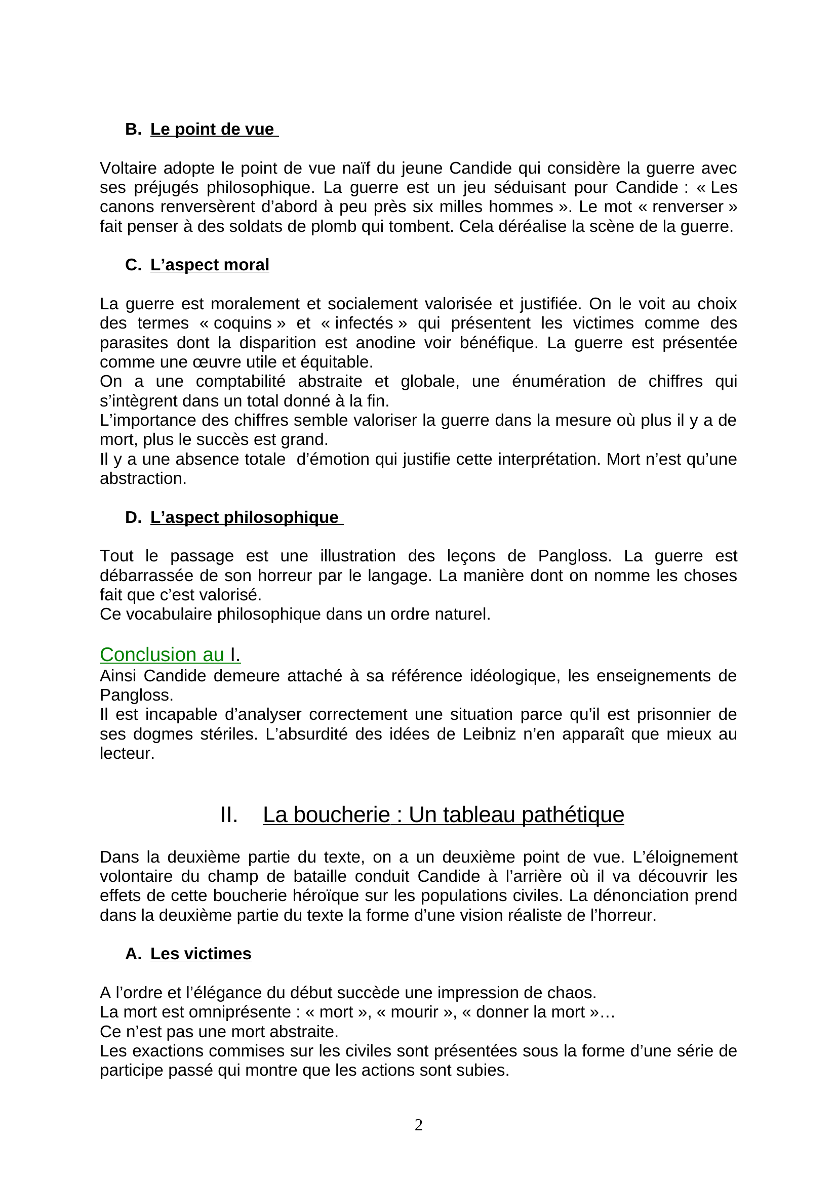 Prévisualisation du document Commentaire ou analyse analytique ou préparation du bac oral de français pour le texte Candide chap 3