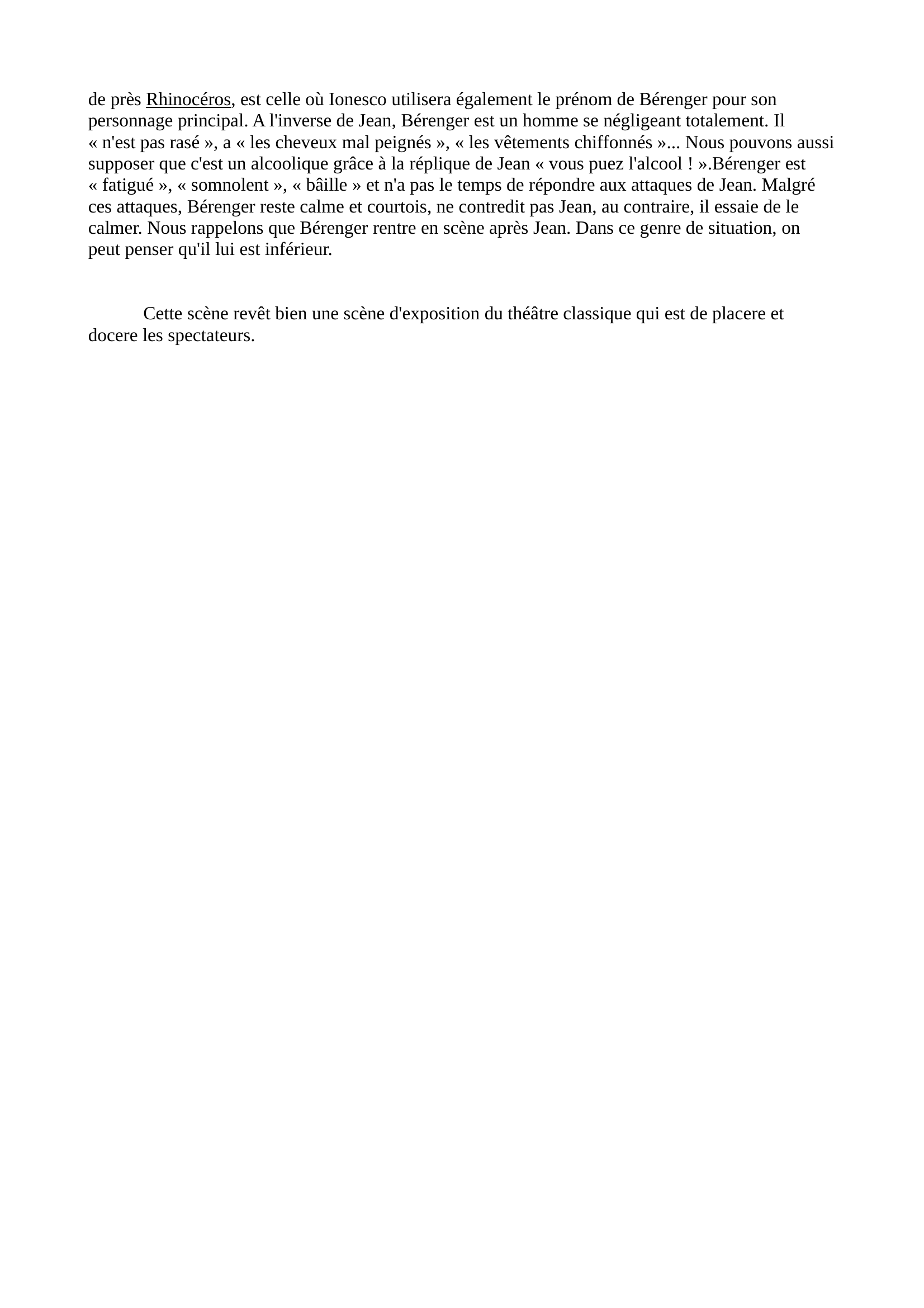 Prévisualisation du document Commentaire Rhinocéros, Ionesco
