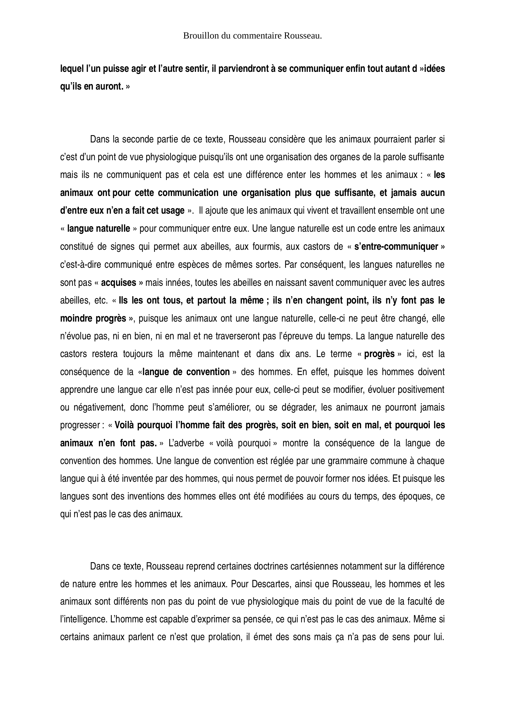 Prévisualisation du document Commentaire Rousseau