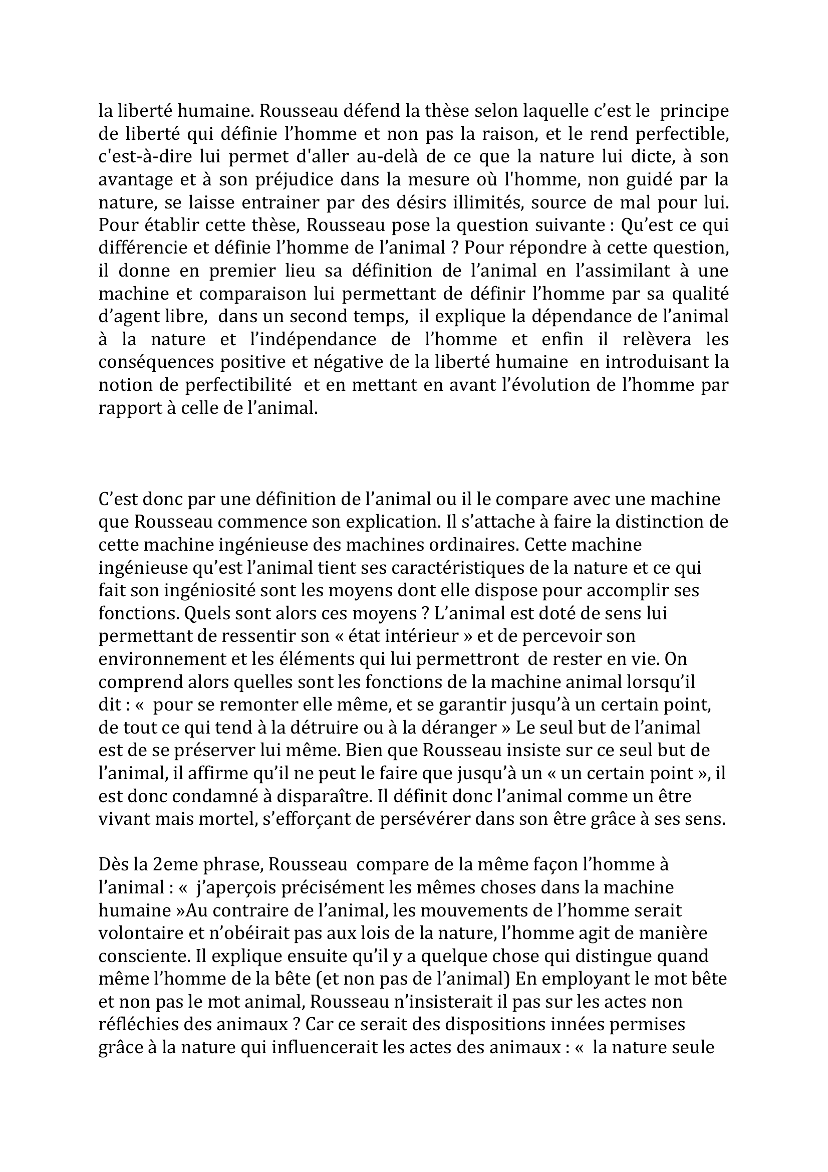 Prévisualisation du document Commentaire Rousseau sur l'origine et les fondements de l'inégalité parmi les hommes.