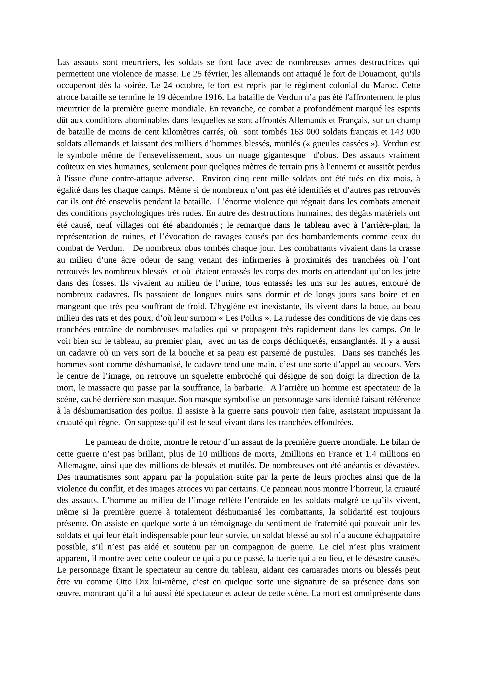 Prévisualisation du document Commentaire sur "la Guerre" d'Otto Dix