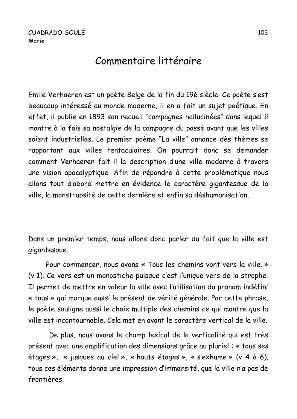 Prévisualisation du document commentaire sur la ville de Emile Verhaeren