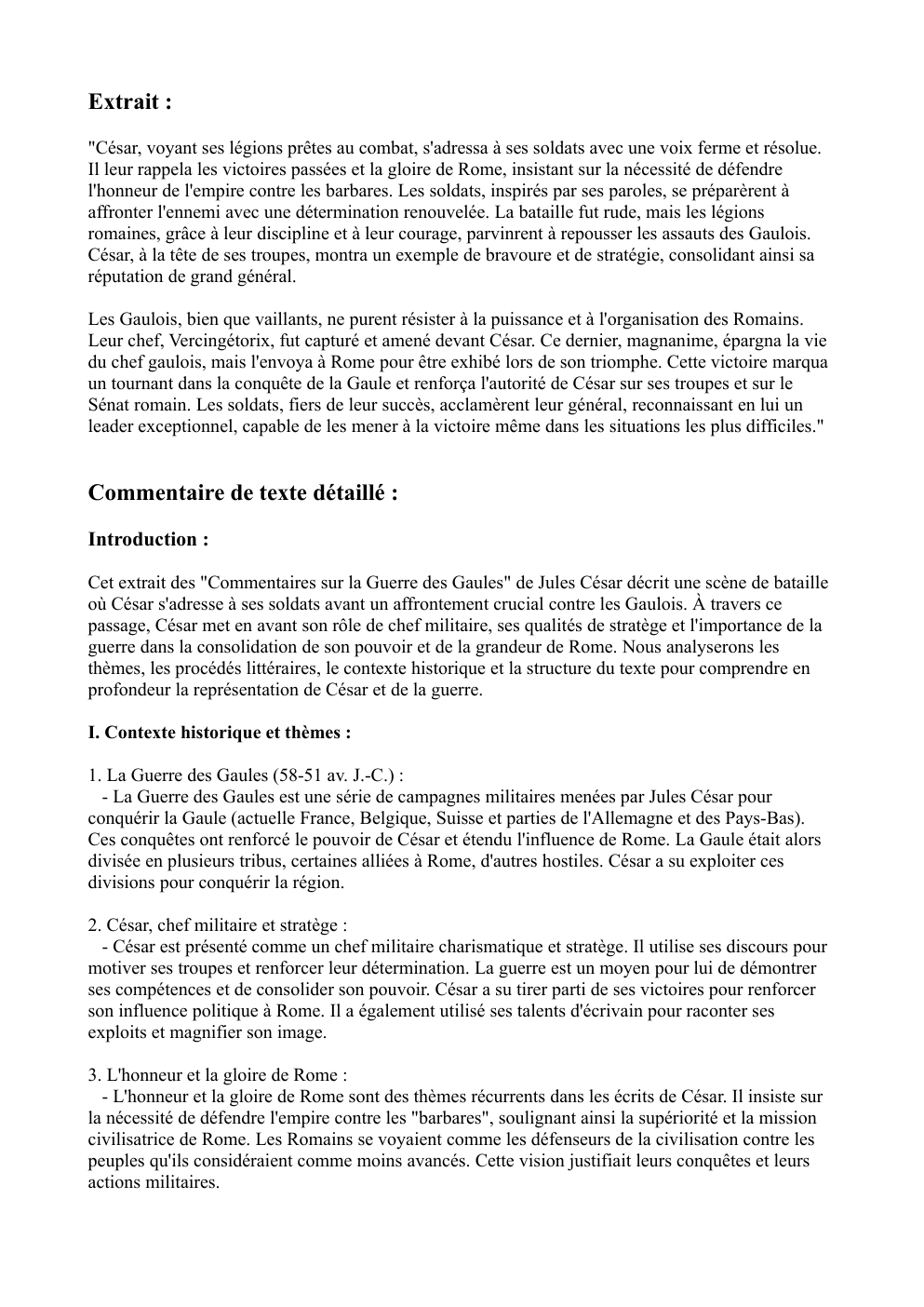 Prévisualisation du document "Commentaires sur la Guerre des Gaules" de Jules César