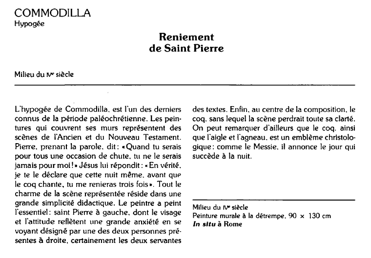 Prévisualisation du document COMMODILLA:HypogéeReniementde Saint Pierre.