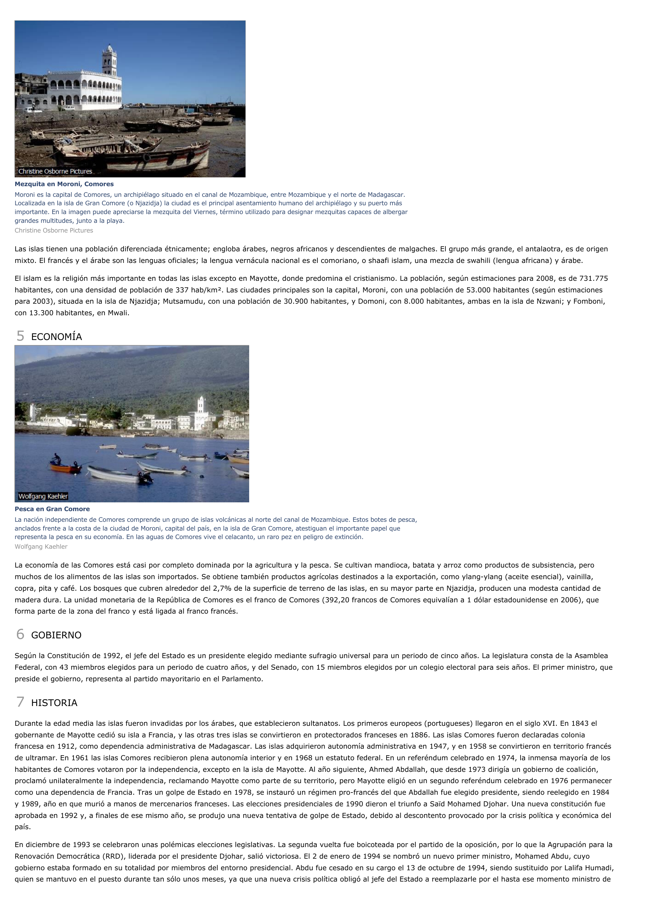 Prévisualisation du document Comores - geografía.