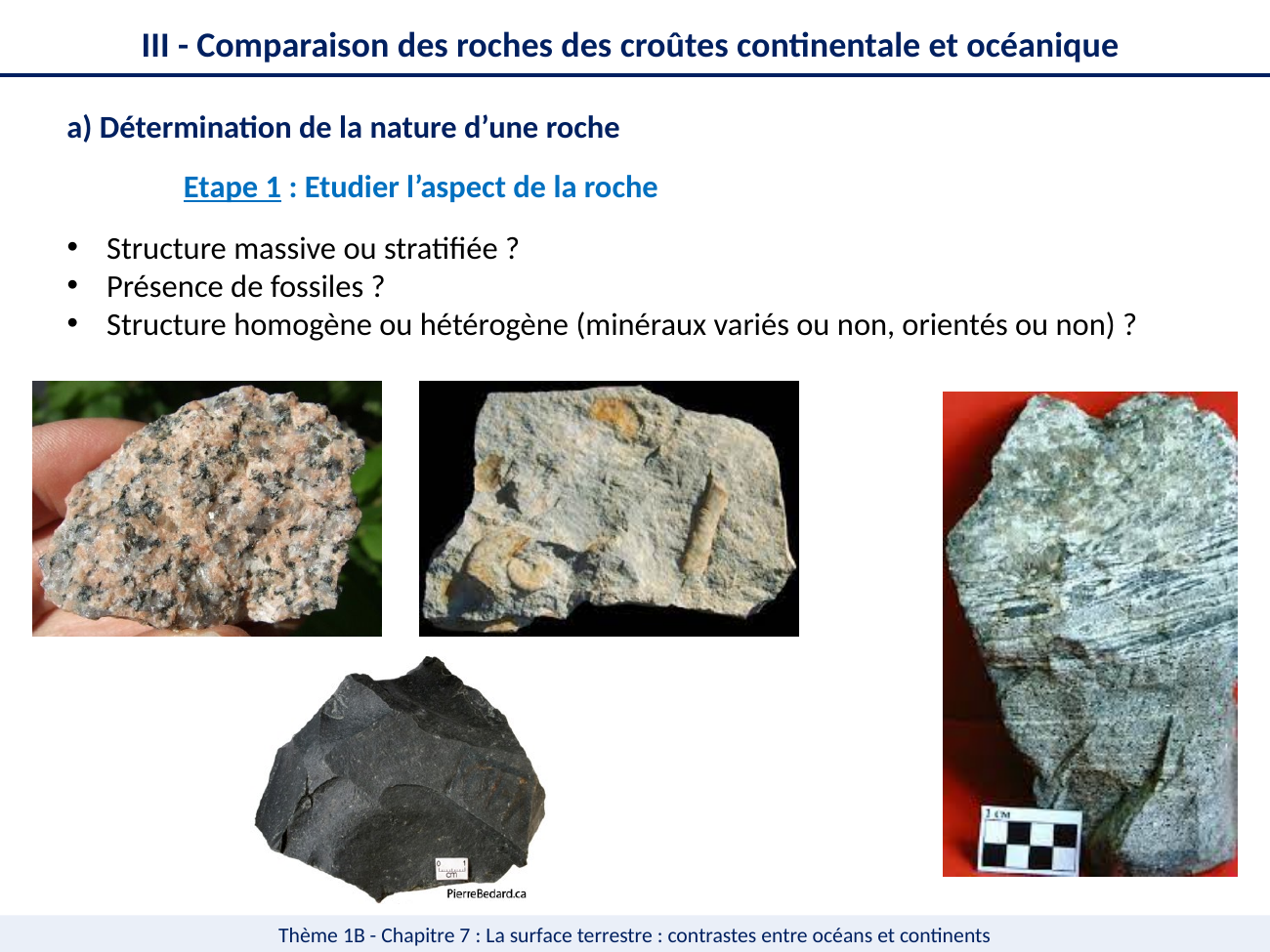 Prévisualisation du document Comparaison des roches des croûtes continentale et océanique