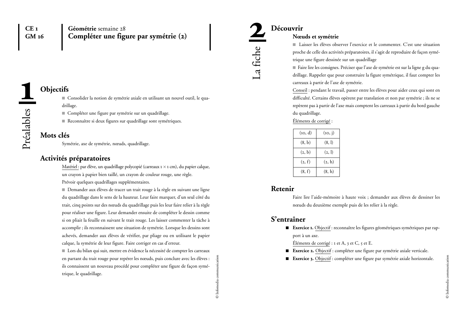 Prévisualisation du document Compléter une figure par symétrie (2)DécouvrirNoeuds et symétrieo Laisser les élèves observer l'exercice et le commenter.